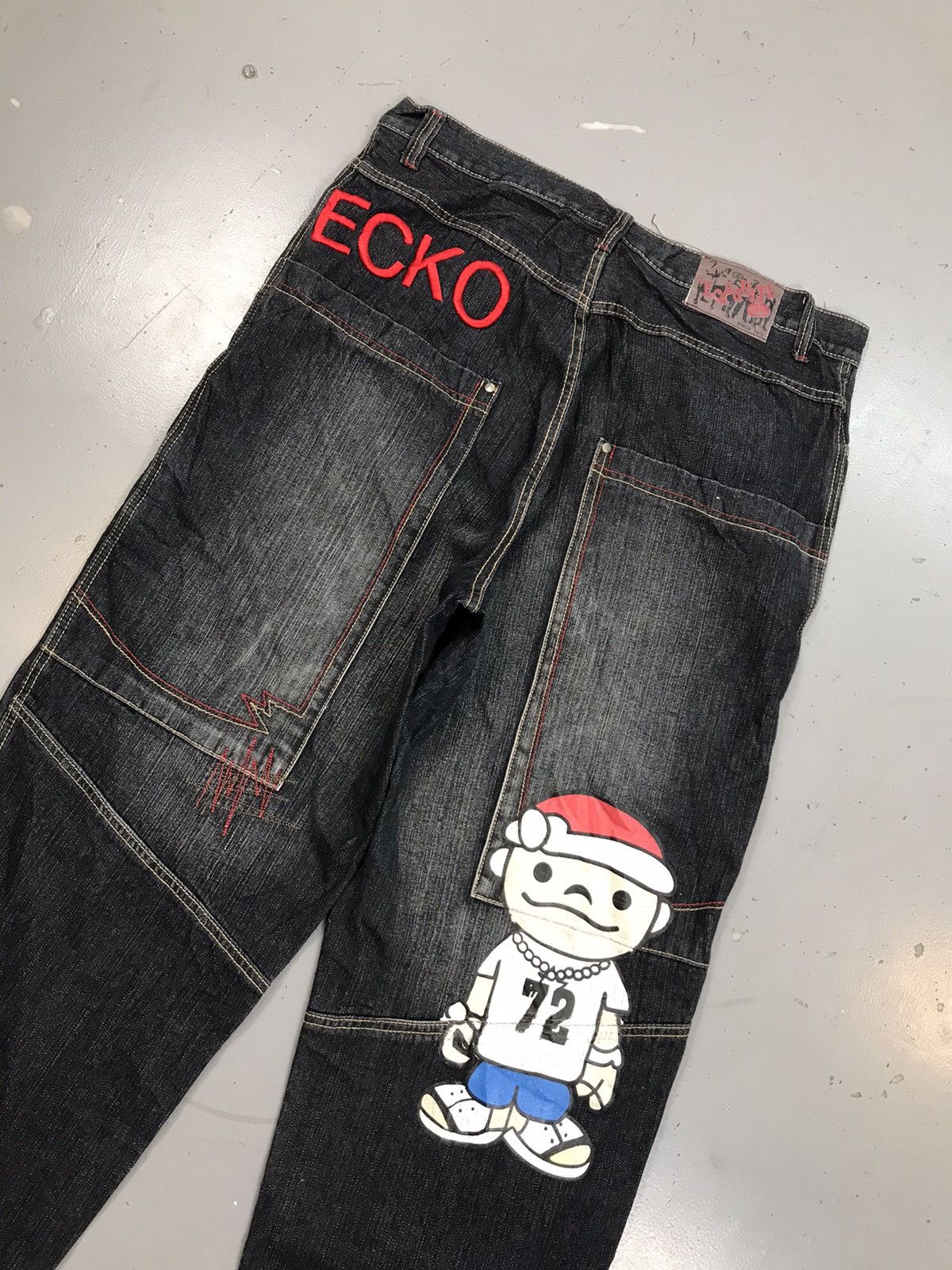 Ecko Unltd. × Vintage Vintage Ecko UNLTD crazy boy printed denim Size US 40 / EU 56 - 10 Thumbnail