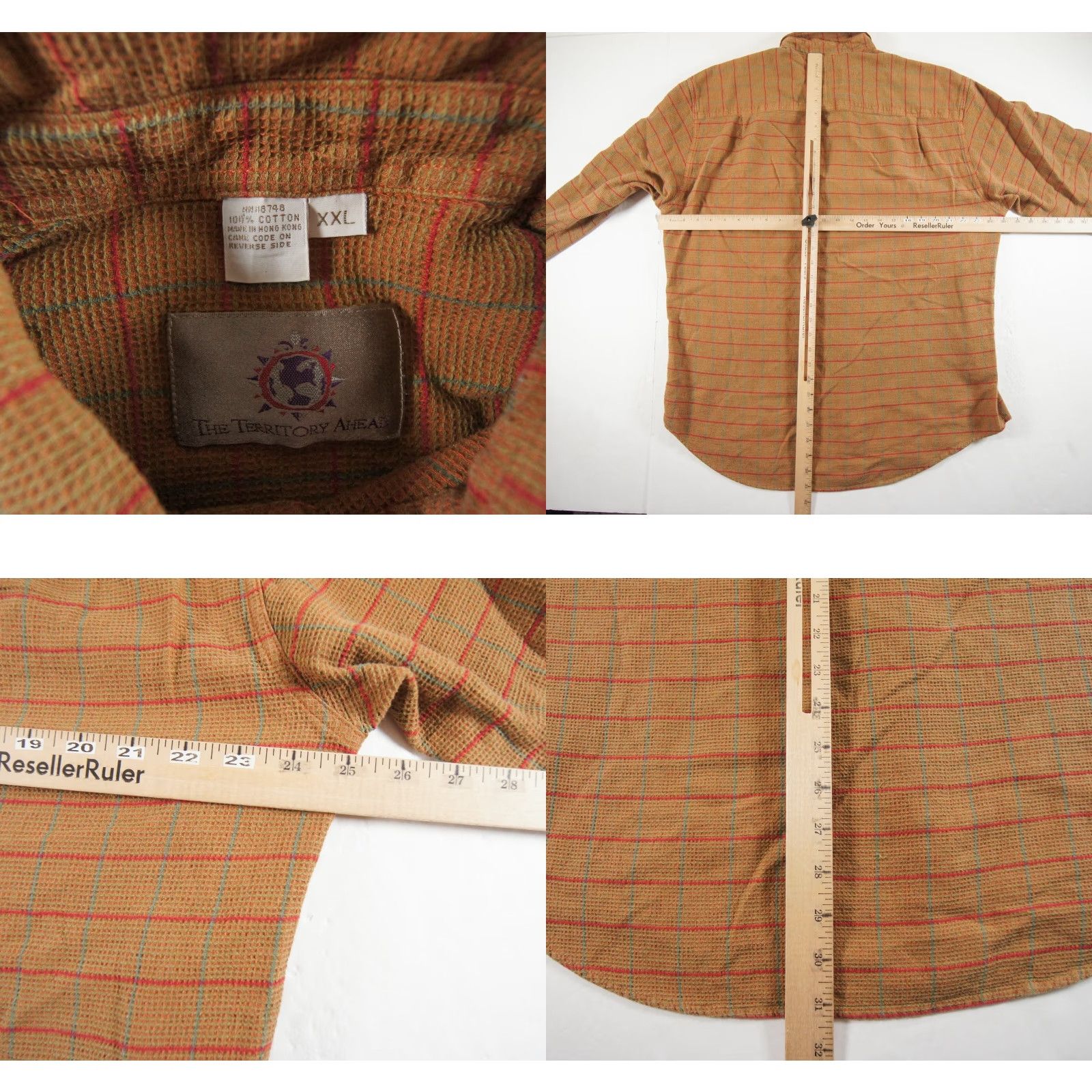 The Territory Ahead VINTAGE Territory Ahead Men's Button-Down Shirt 2XL Brown Waffle Knit Outdoor Casual Size US XXL / EU 58 / 5 - 8 Thumbnail