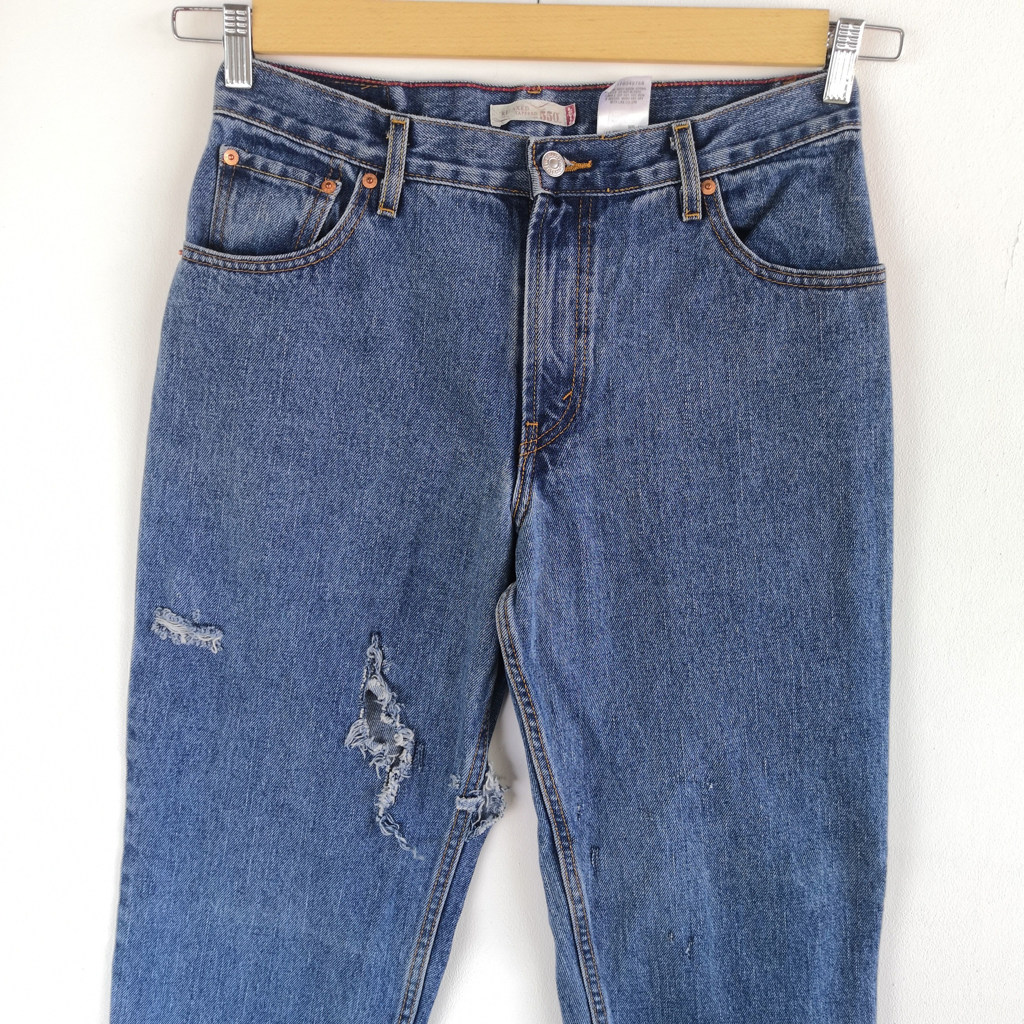 Levi's Vintage Levis 550 Distressed Jeans Levi's Stonewash Denim Size US 30 / EU 46 - 3 Thumbnail