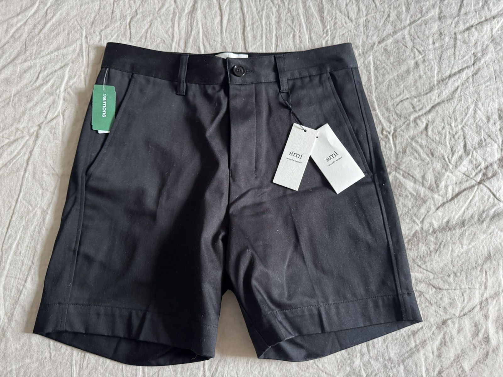 AMI BNWT $400 AMI S black classic chinos shorts cotton Size US 30 / EU 46 - 5 Thumbnail