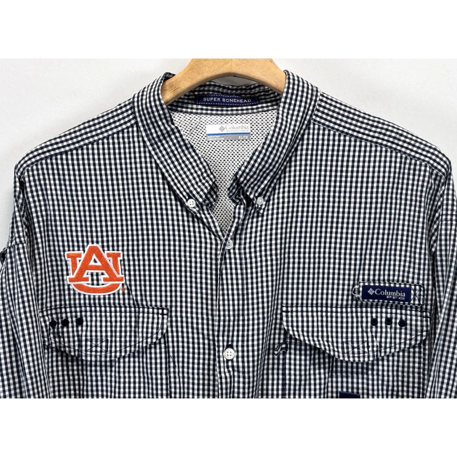 X-LARGE VINTAGE Columbia PFG Shirt Men XL Auburn University Cotton Button-Up Long Sleeve Multicolor 4-Season Outdoor University Mens Size US XL / EU 56 / 4 - 2 Thumbnail
