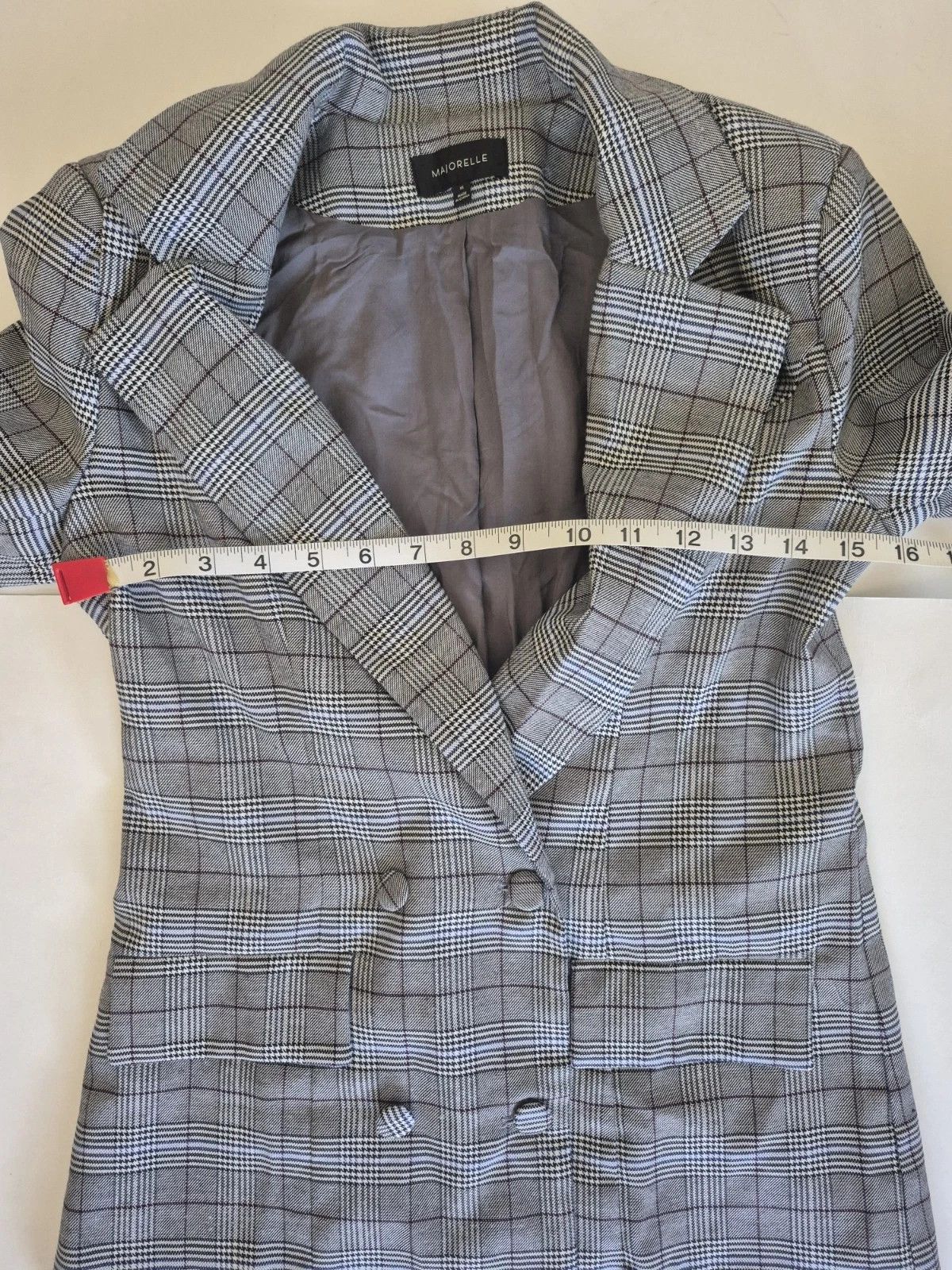 REVOLVE Majorelle Rhea Blazer Plaid Double Breasted Jacket Size XS Size XS / US 0-2 / IT 36-38 - 14 Thumbnail
