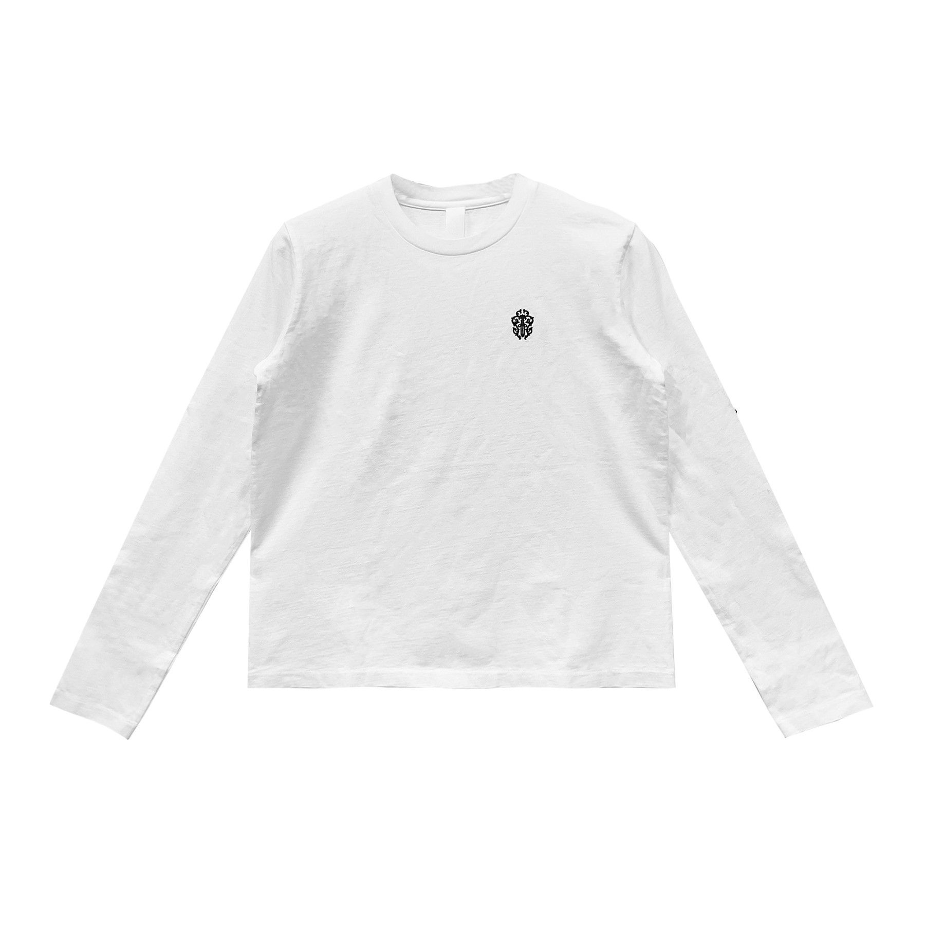 Chrome Hearts Embroidered Dagger White Long Sleeve T-Shirt