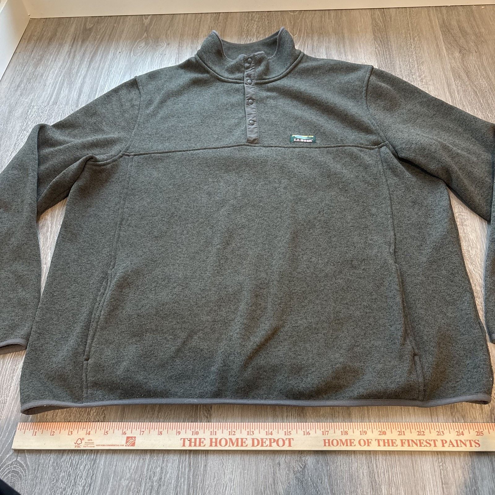 L.L. Bean L.L.Bean Men's Fleece Pullover Snap Mock Neck XXL Tall Size US XXL / EU 58 / 5 - 2 Thumbnail