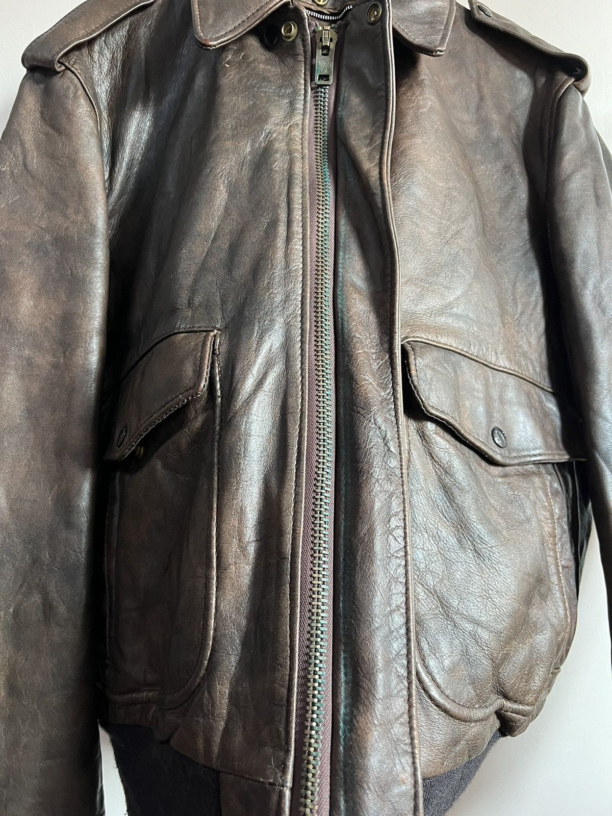 Avirex Vintage Schott Leather Flight Bomber Jacket Size M Size US M / EU 48-50 / 2 - 10 Thumbnail