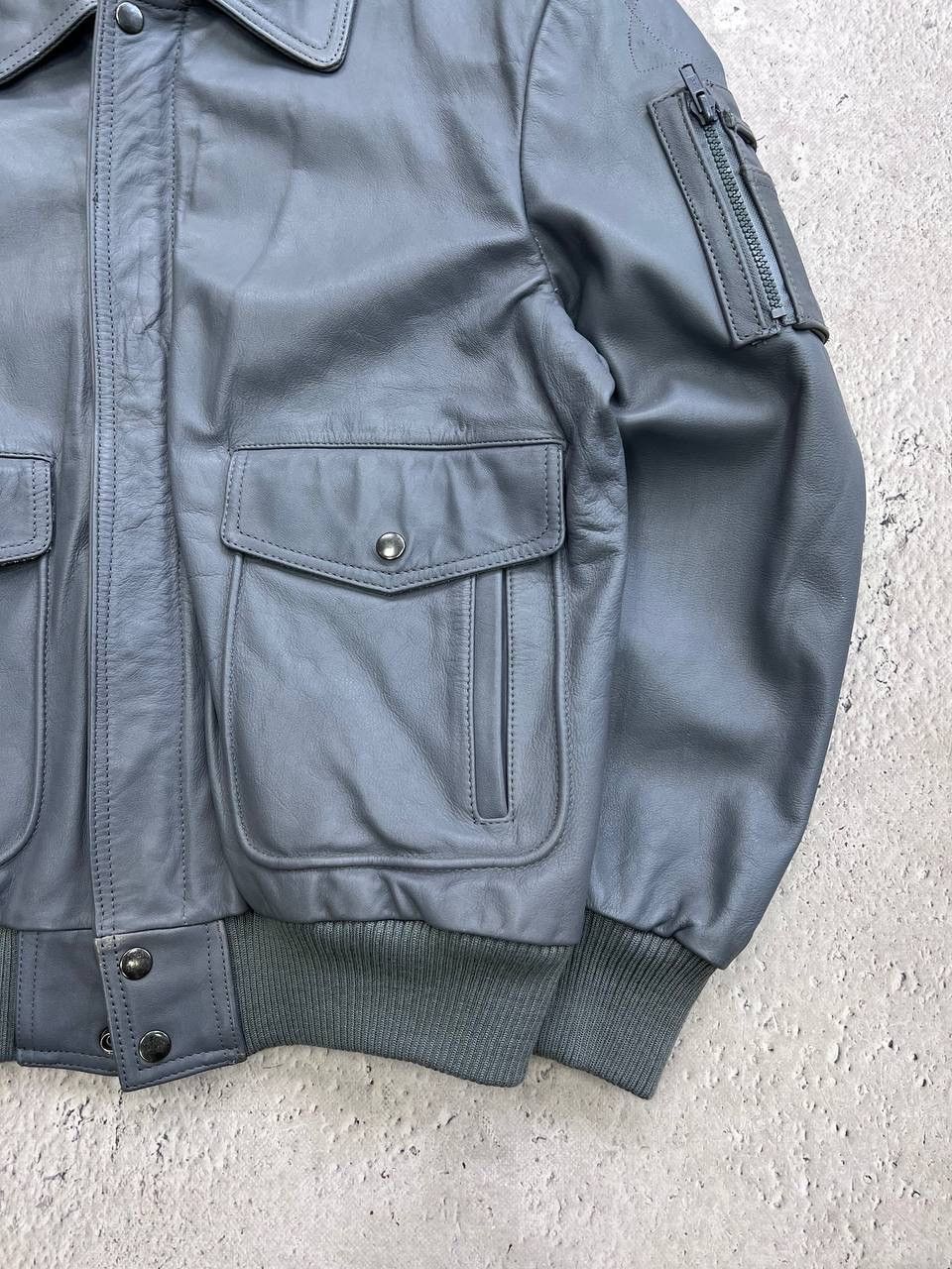Schott × Vintage Vintage MA-1 Intermediate Leather bomber jacket Avant-Garde Size US XL / EU 56 / 4 - 2 Thumbnail
