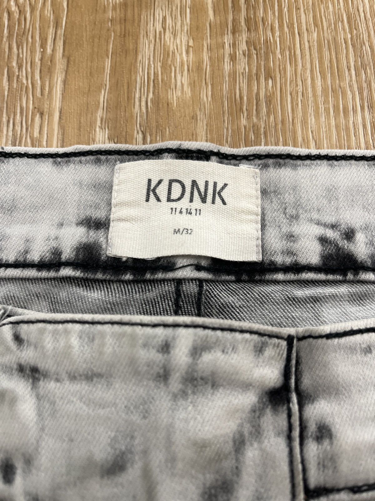H&M KDNK Medium Grey White and black biker jeans used size 32x32 Size US 32 / EU 48 - 5 Thumbnail