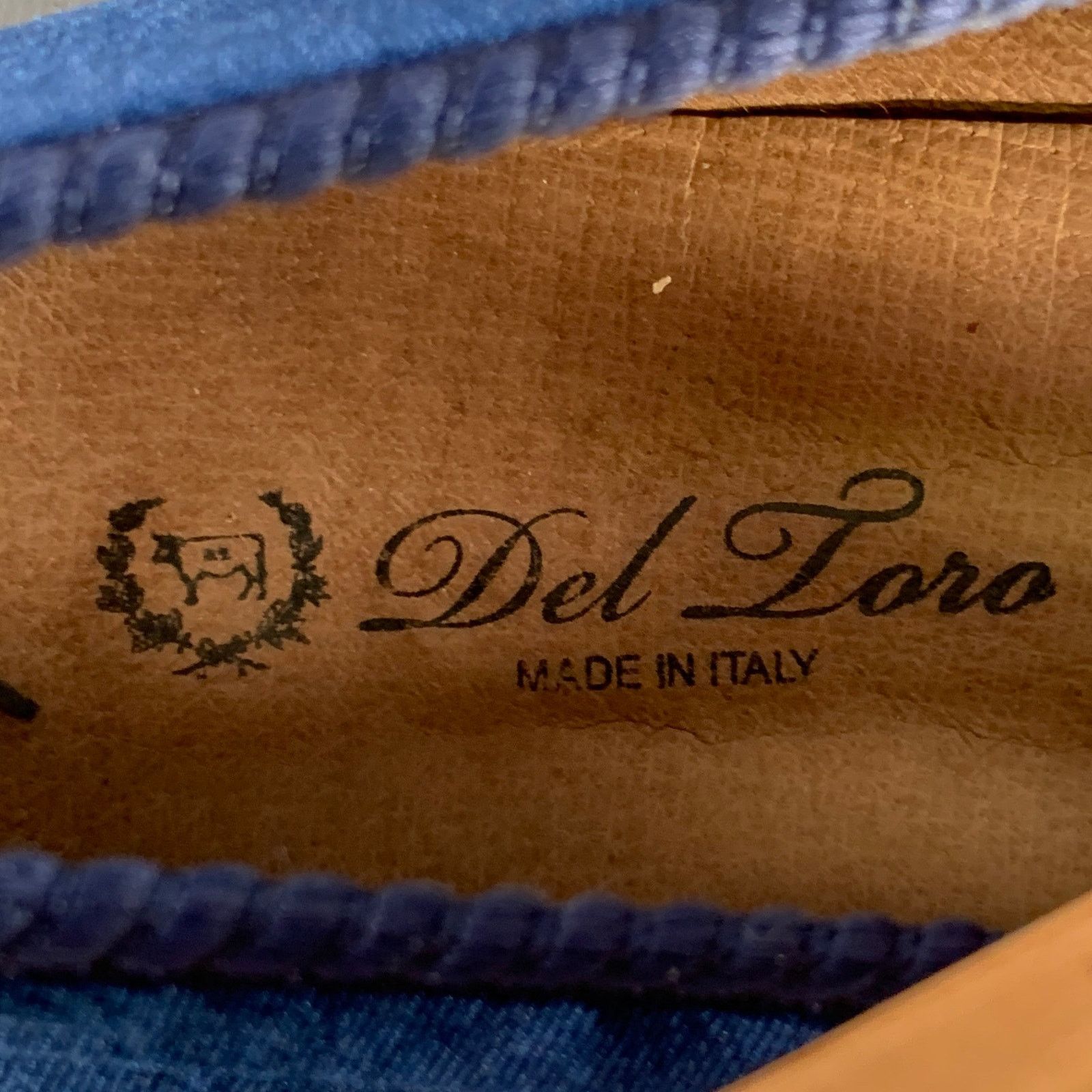 Del Toro DEL TORO Size 11.5 Blue Red Velvet Slip On Loafers Size US 11.5 / EU 44-45 - 7 Thumbnail