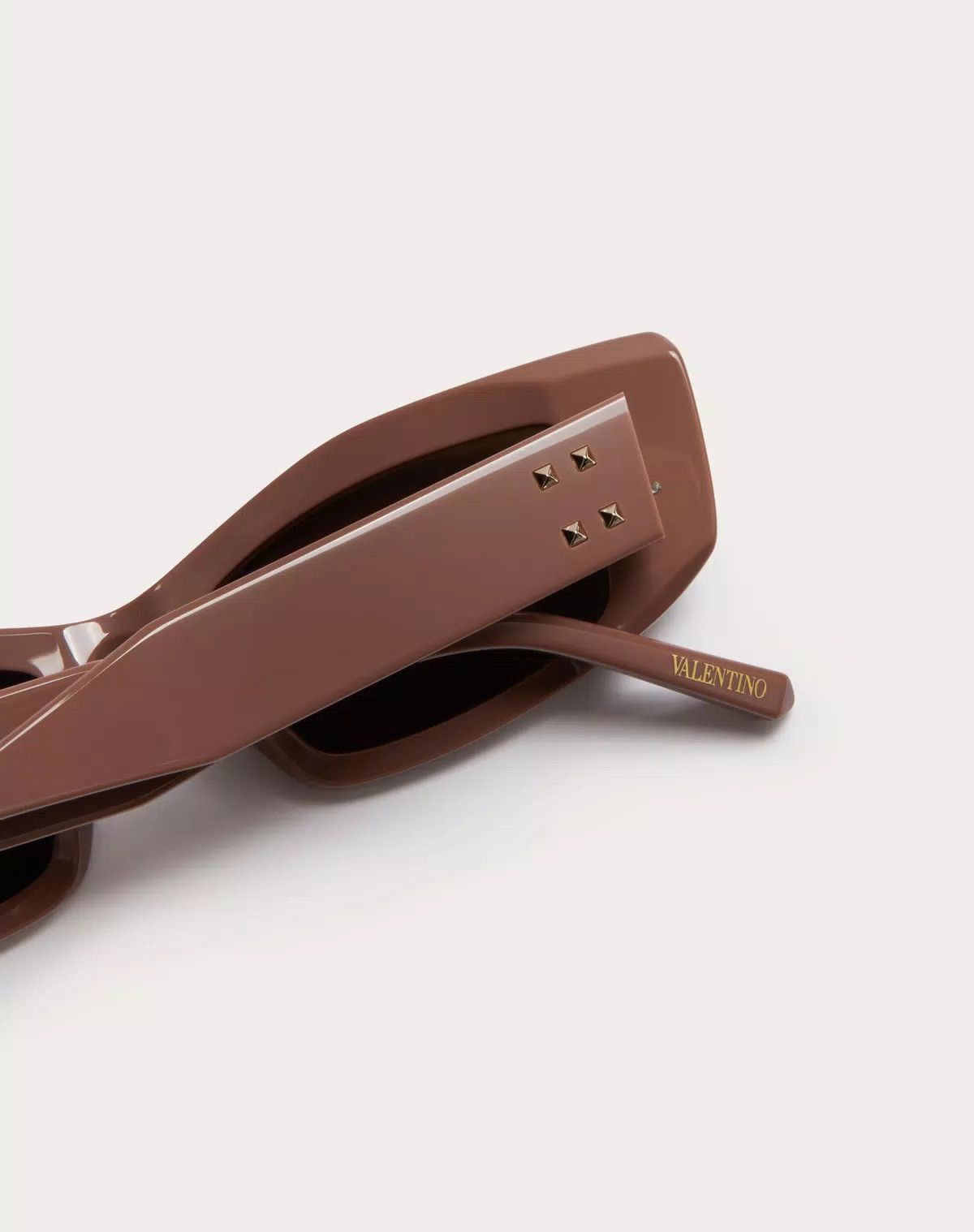 Valentino oc11z0725 Size: 52/ Rectangular Acetate in Dark Brown Size ONE SIZE - 4 Thumbnail