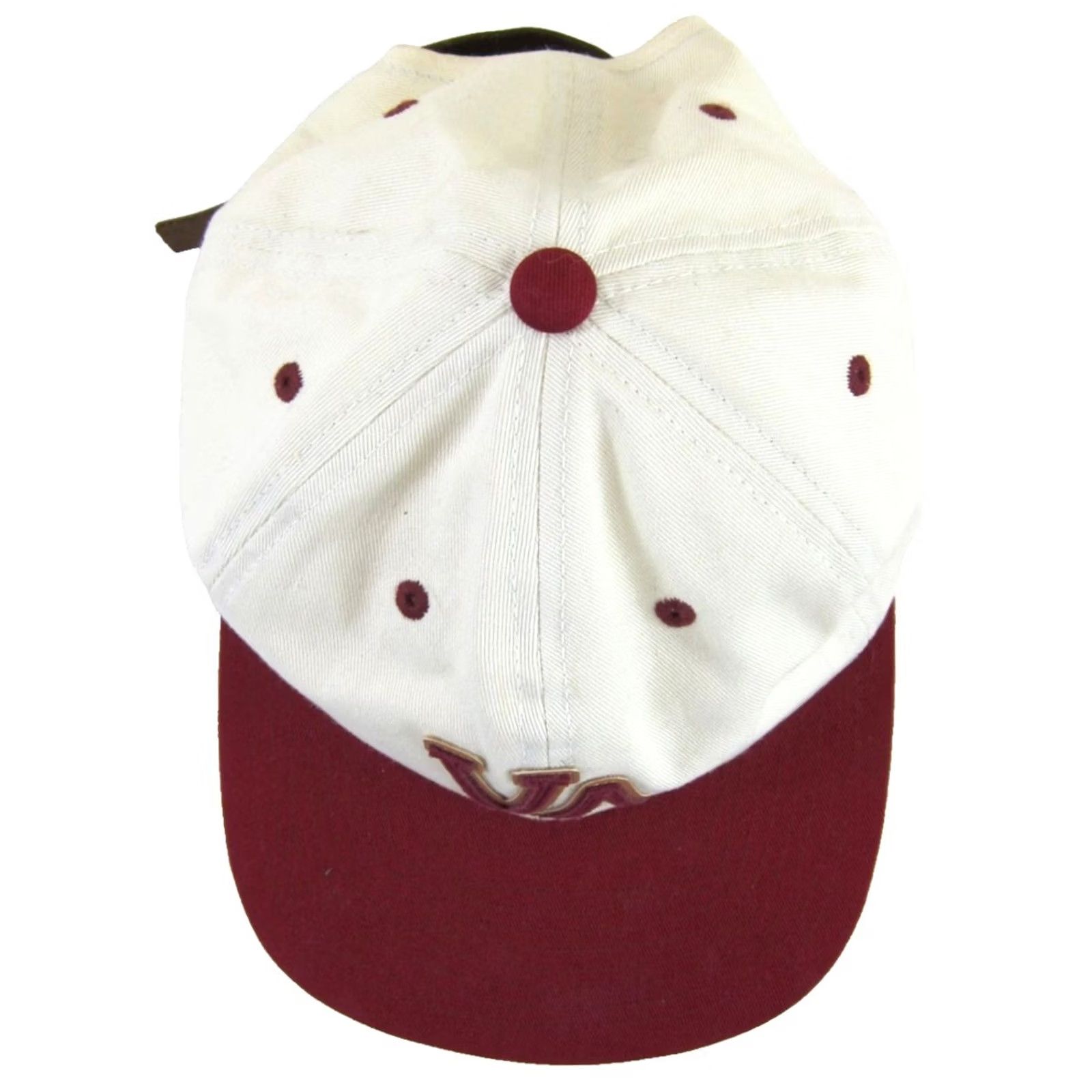 RVCA Vintage RVCA VA All The Way Red Canvas Brown Leather Strap Baseball Hat Size ONE SIZE - 3 Thumbnail