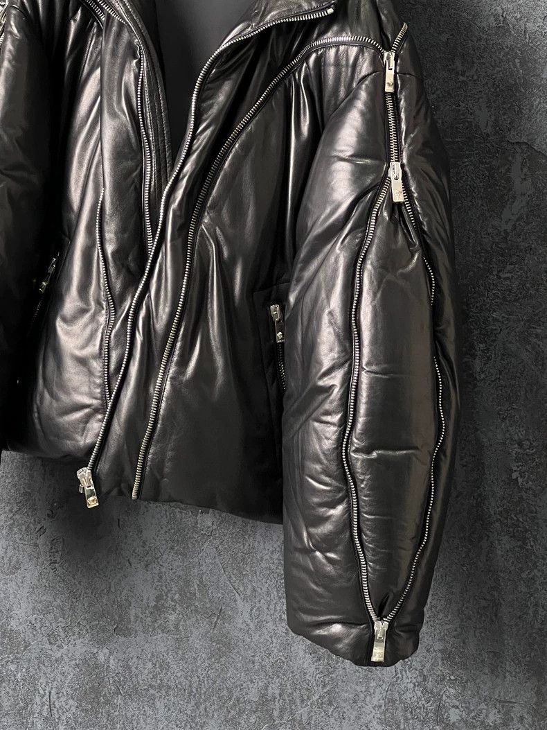 Versace Versace Black hooded cowhide zippered down jacket Size US S / EU 44-46 / 1 - 4 Thumbnail