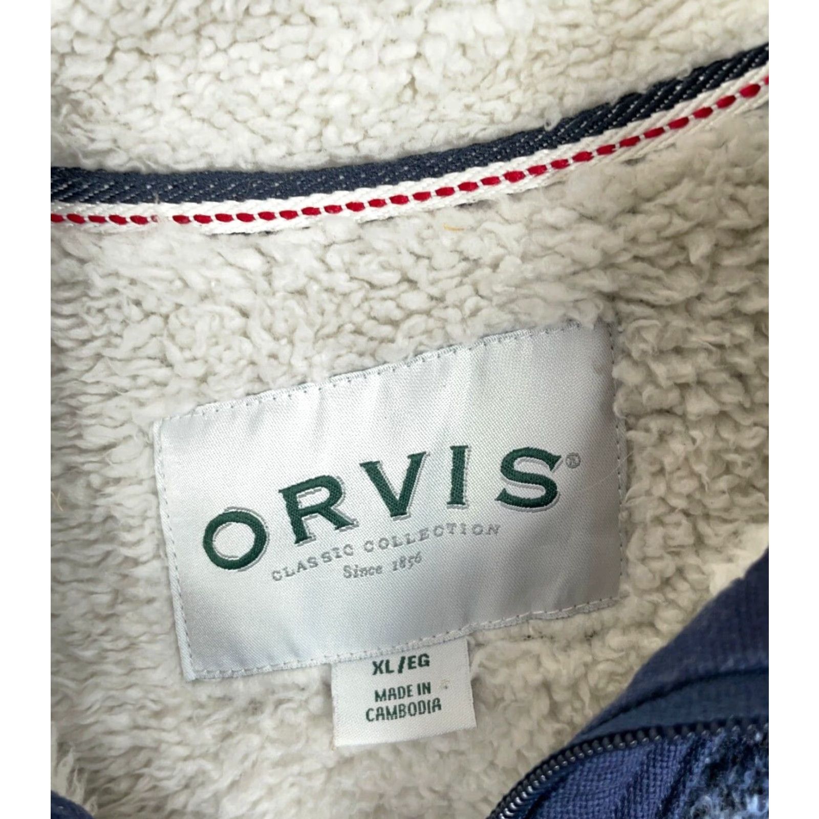 Orvis Orvis Sherpa Lined 1/4 Zip Fleece Sweater Adult XL Dark Blue Heavy Pullover Size US XL / EU 56 / 4 - 4 Thumbnail