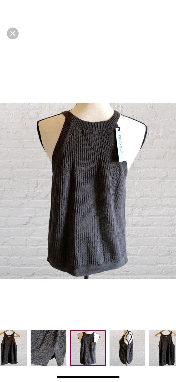 Other DARK GRAY CABLE KNIT SLEEVELESS TANK TOP Size L / US 10 / IT 46 - 3 Thumbnail