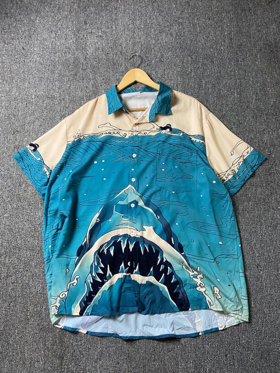 Japanese Brand Hardaddy Hawaiian Shark Graphic Shirts (202) Size US L / EU 52-54 / 3 - 1 Thumbnail