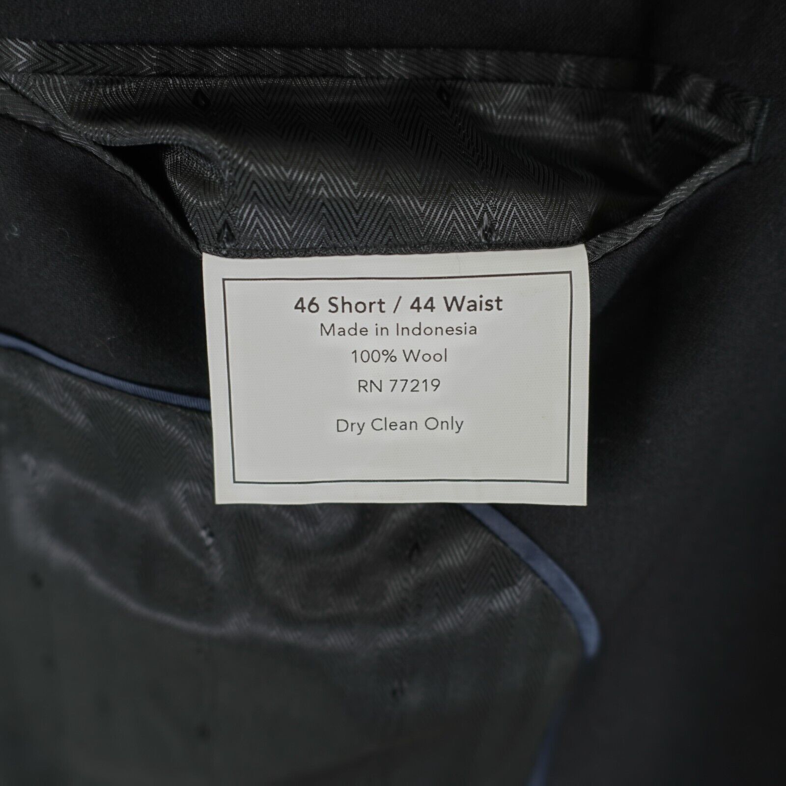 Joseph & Feiss Joseph & Feiss Wool Black 2 Button Suit Jacket 48R Tagged 46 Size 48R - 9 Thumbnail