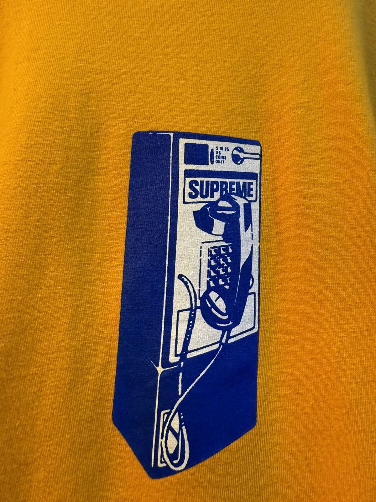 Supreme YELLOW SUPREME PAYPHONE TEE Size US L / EU 52-54 / 3 - 2 Thumbnail