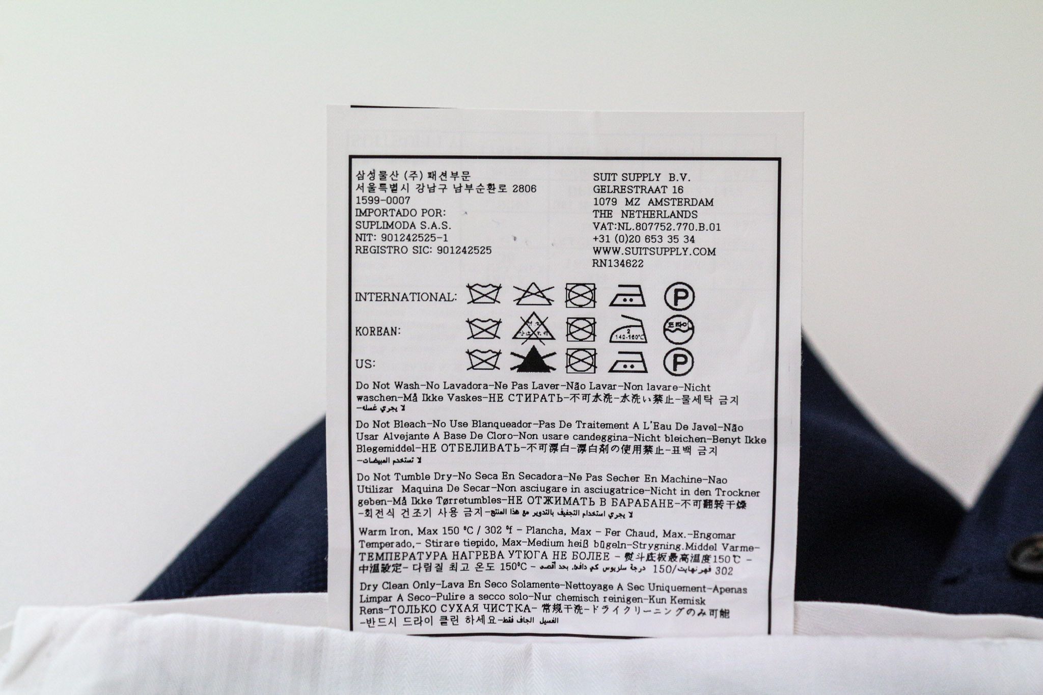 Suitsupply LA SPALLA UK34S Blue Wool S130s Suit 75032 Size 34S - 16 Thumbnail