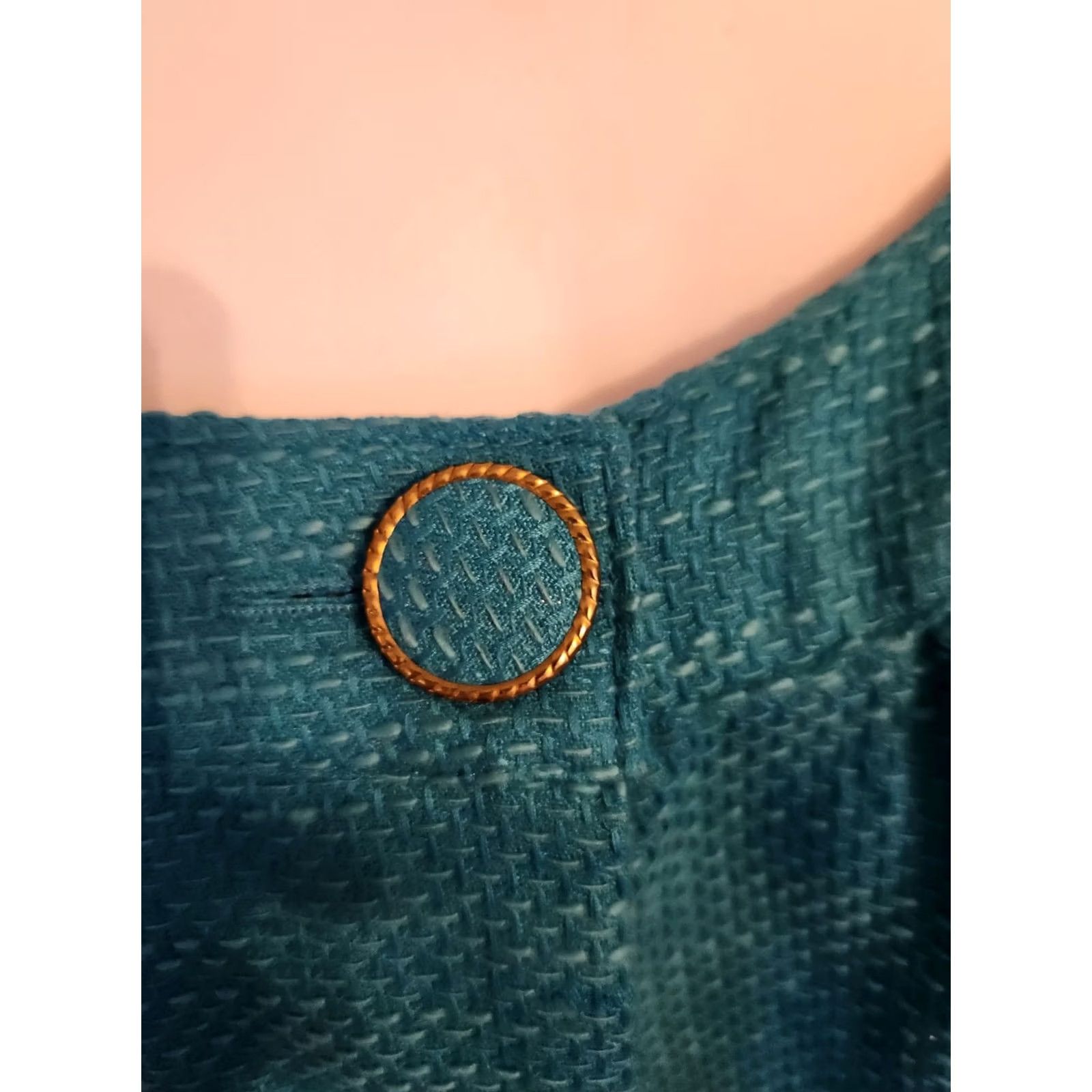 Vintage Jessica London Teal Textured 3/4 Sleeve Jacket 30W Womens Jacket 3/4 Sleeve Solid Teal Size 4XL / US 24-26 - 4 Thumbnail