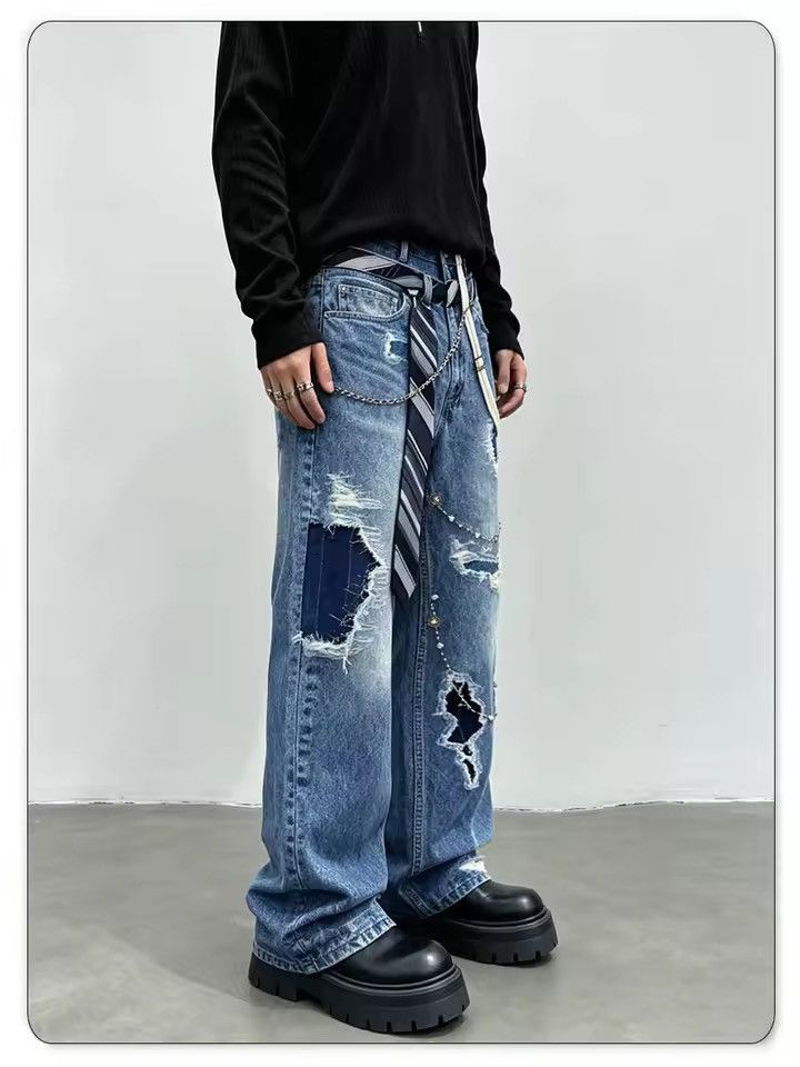 Japanese Brand Flared Punk Jeans Size US 31 - 1 Thumbnail