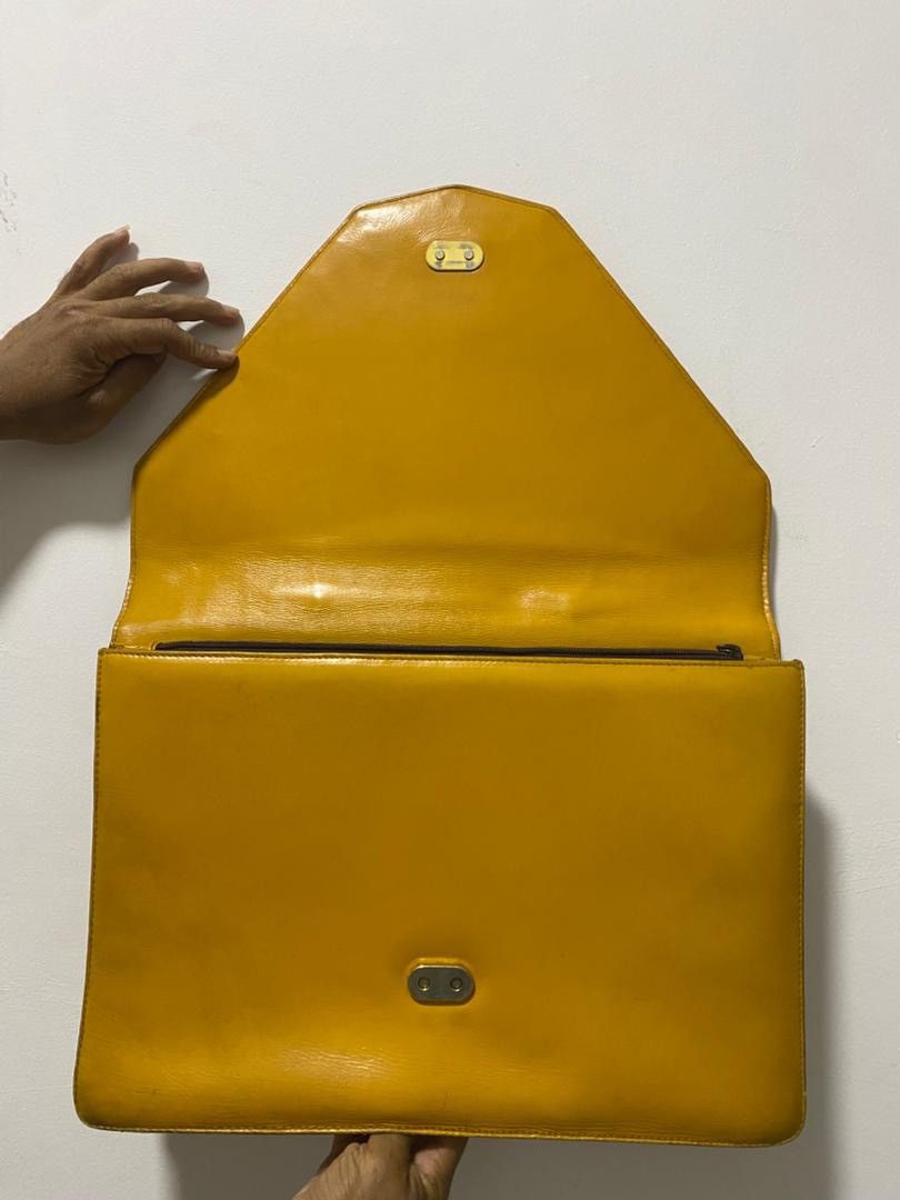 Lancel Lancel Paris Vintage Yellow Stingray Leather Briefcase Size ONE SIZE - 3 Thumbnail