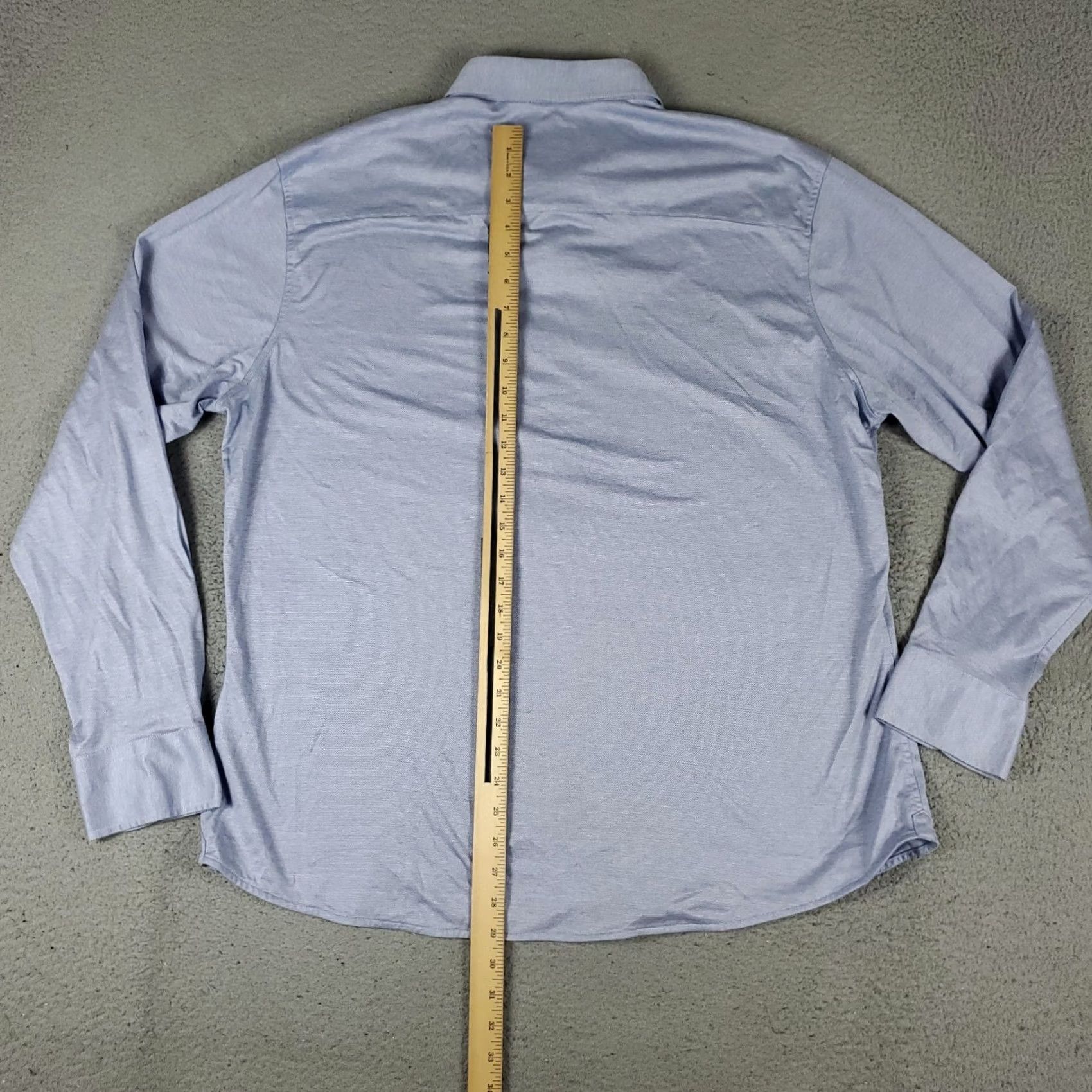 David Donahue David Donahue Shirt Mens Size 18 Blue Dress Button Up Long Sleeve Shirt Size 48R - 3 Thumbnail