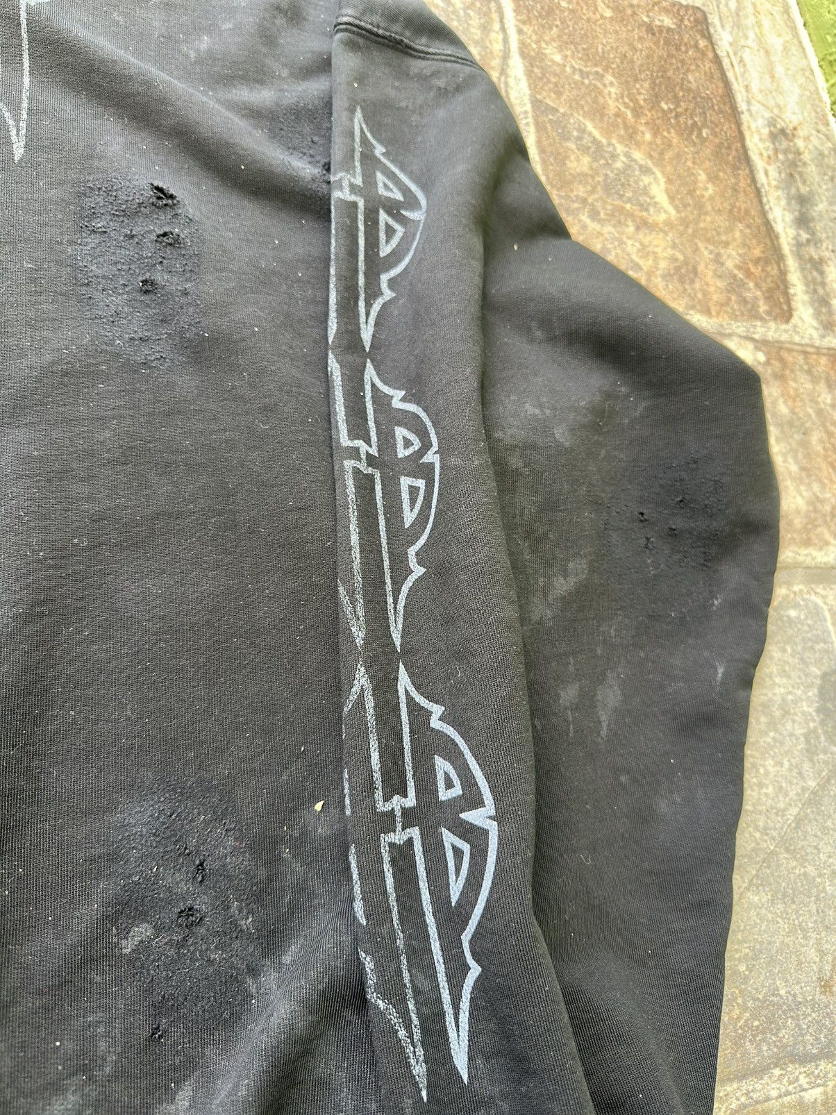 Balenciaga Balenciaga Distressed Paris Moon Hoodie Size US S / EU 44-46 / 1 - 7 Thumbnail