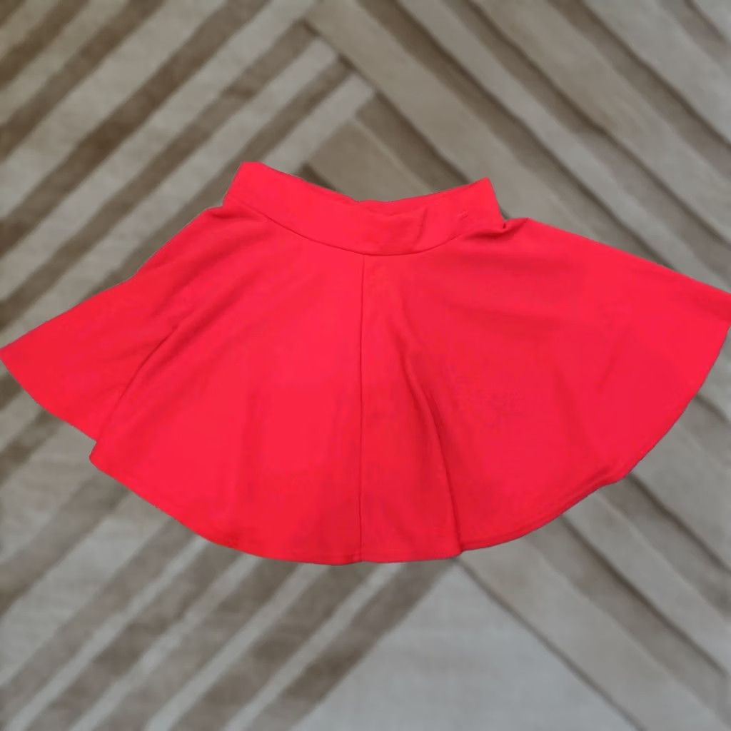 Vintage Urban Coco Skirt A-Line Womens Sz M Red Knee Length Elastic Waist Knit Formal Casual Workwear Size 32" / US 10 / IT 46 - 1 Thumbnail
