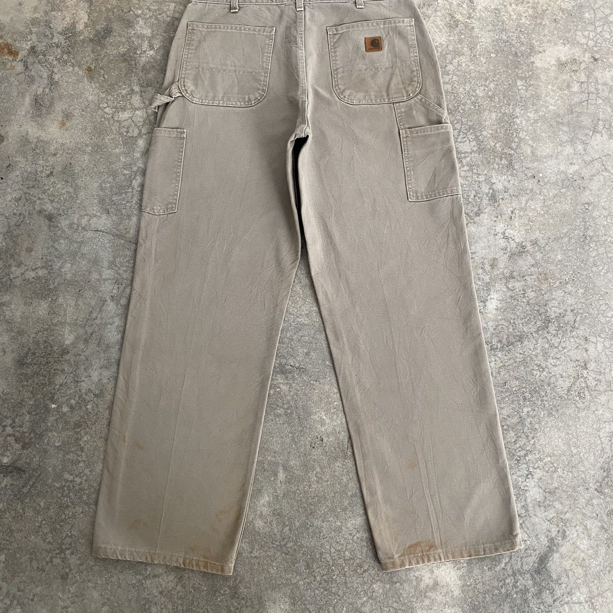 Carhartt Size 34x31 Vintage Carhartt Desert Grey Carpenter Work Pants Size US 34 / EU 50 - 17 Thumbnail