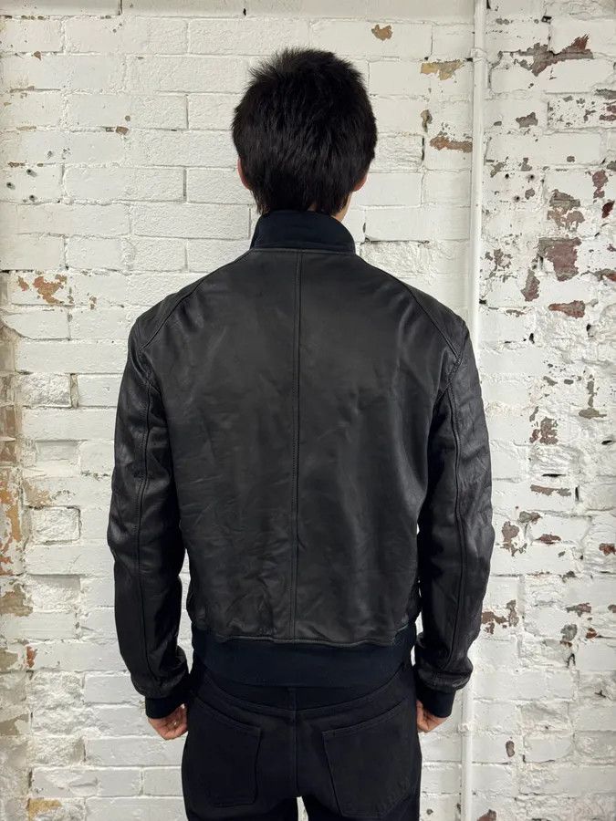 Armani 2010s Armani Black Utility Biker Leather Jacket Size US M / EU 48-50 / 2 - 3 Thumbnail