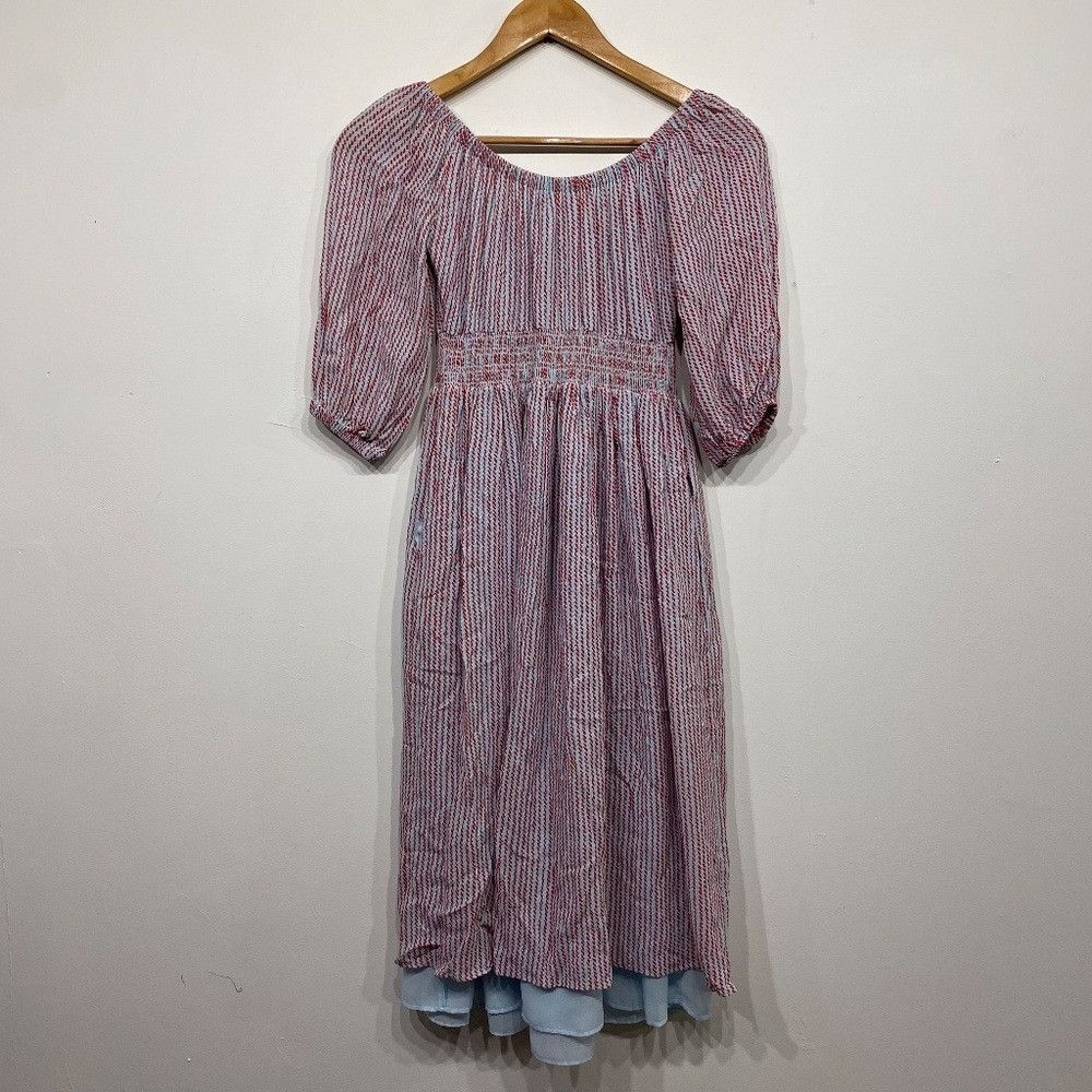 Other Hatch The Briar Maternity Midi Dress in Sky Blue Dashdot Size S / US 4 / IT 40 - 6 Thumbnail