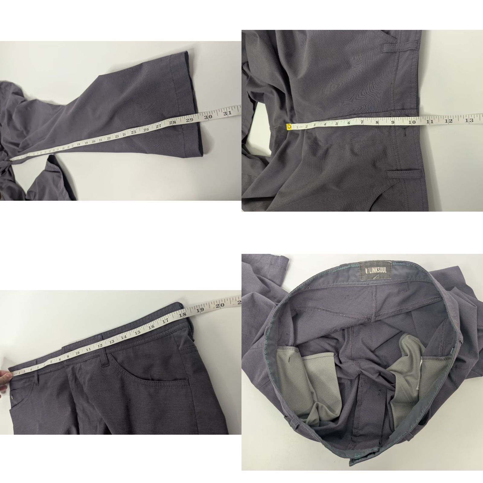 Vintage Linksoul Boardwalker Performance Chino Pants Size 34S Quick Dry Lightweight Gray Men Pants Athletic Chino Quick Dry Gray 34 Mens Size US 34 / EU 50 - 8 Thumbnail