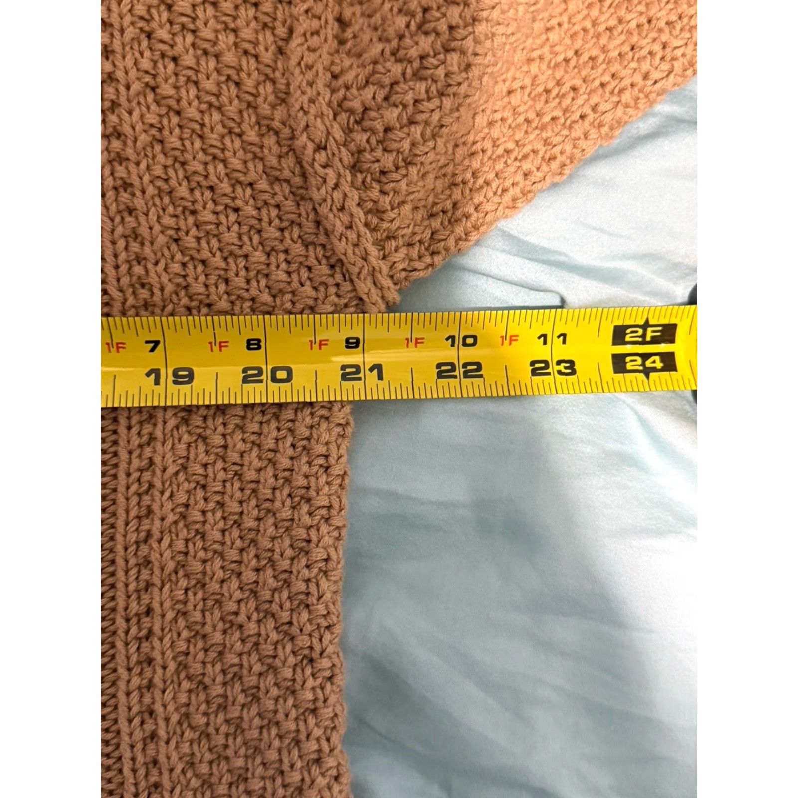 Quince Quince Organic Cotton Cropped Cable Crew Sweater Camel Brown Sz M Womens Size M / US 6-8 / IT 42-44 - 4 Thumbnail
