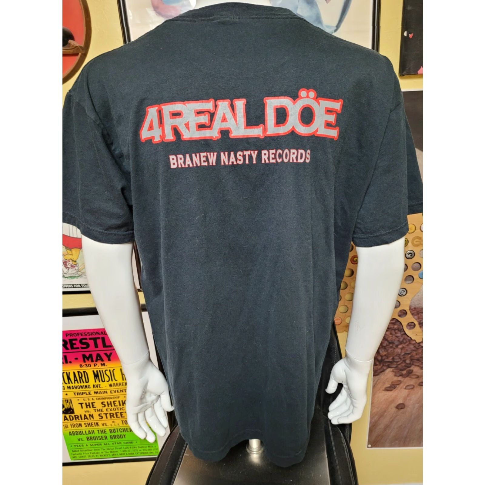 Fruit Of The Loom VTG Prophit 4RealDoe Phenom P Detroit Wayne MI Rap T Shirt XL RARE Black 100% Cotton Fruit Of The Loom Mens Graphic Tee Short Sleeve Round Neck Size US XL / EU 56 / 4 - 4 Thumbnail