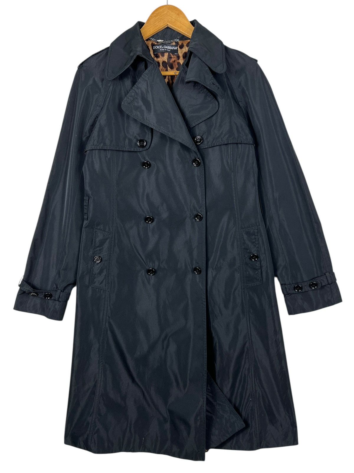Dolce & Gabbana 🔥 Dolce & Gabbana Double Breast Trenchcoat Leopard lining Size S / US 4 / IT 40 - 6 Thumbnail
