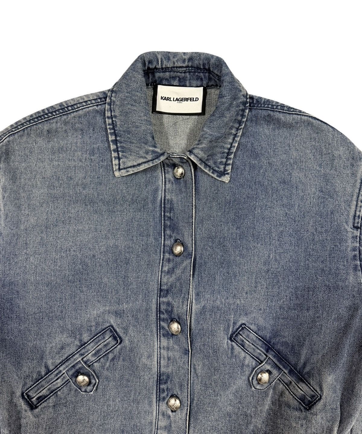Karl Lagerfeld Authentic💥Karl Lagerfeld Paris Denim Jacket Wash Size S / US 4 / IT 40 - 3 Thumbnail