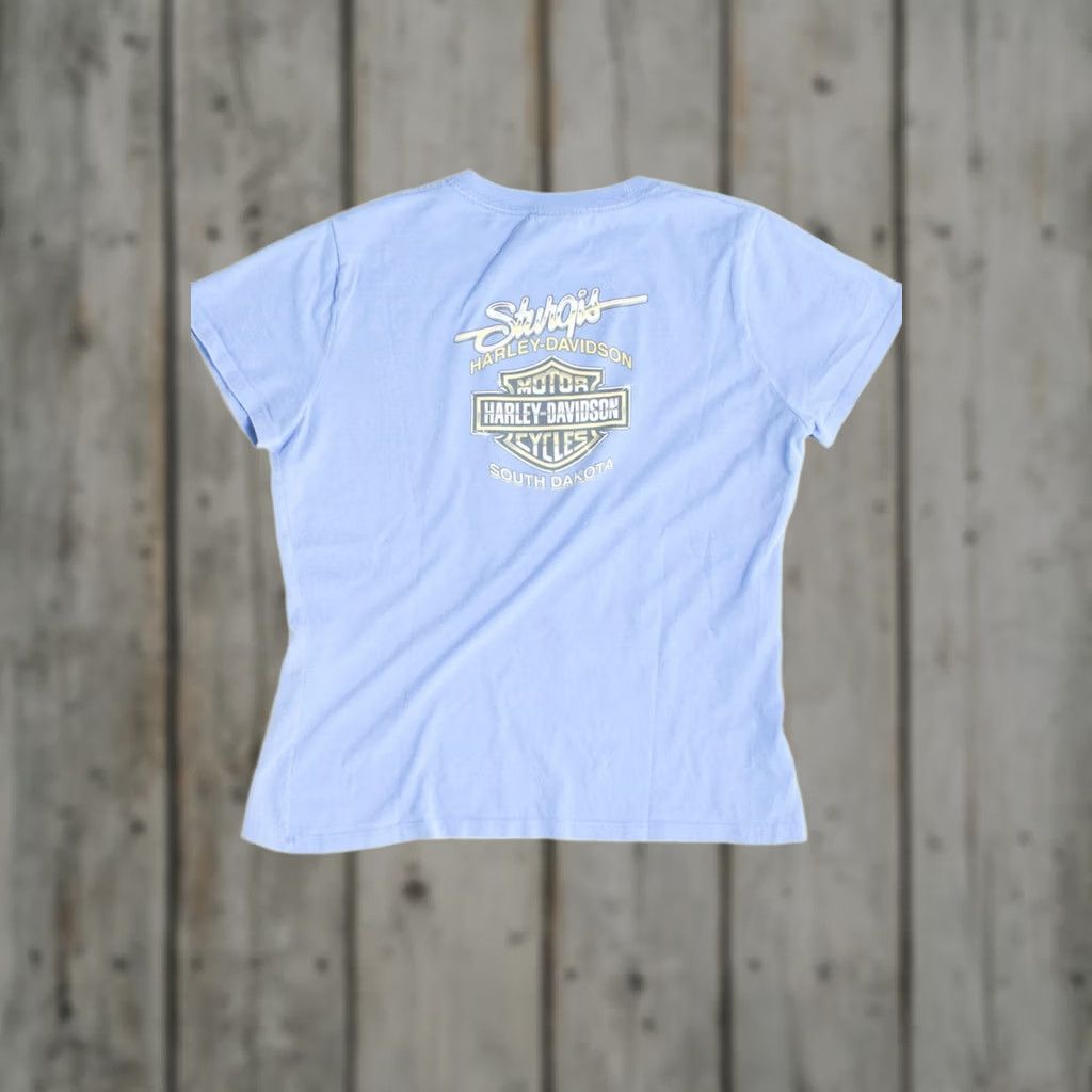 Harley Davidson VINTAGE Harley Davidson 2010 T-Shirt Medium Periwinkle 70th Anniversary Mens Size US M / EU 48-50 / 2 - 1 Thumbnail