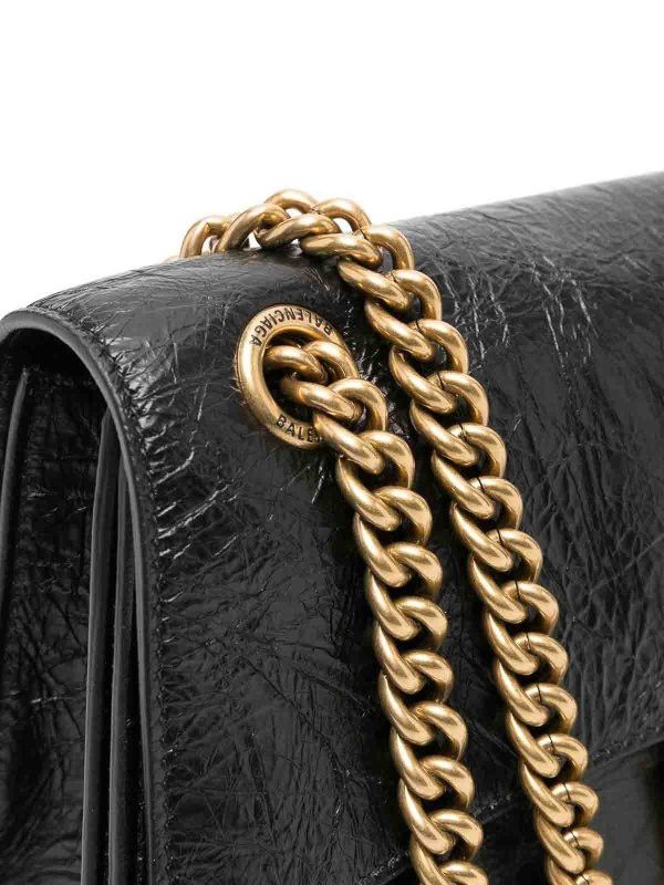 Balenciaga o1s1rm0226 Size: OS / Crush Chain Small Bag In Black Size ONE SIZE - 6 Thumbnail