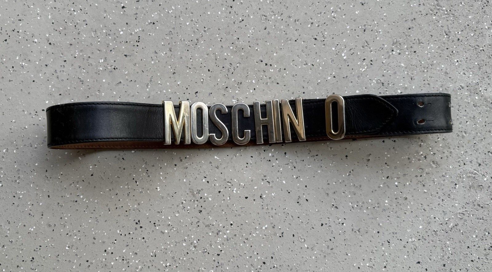 Moschino Vintage Moschino Womens Lettering Logo Leather Belt 85 cm Size ONE SIZE - 3 Thumbnail