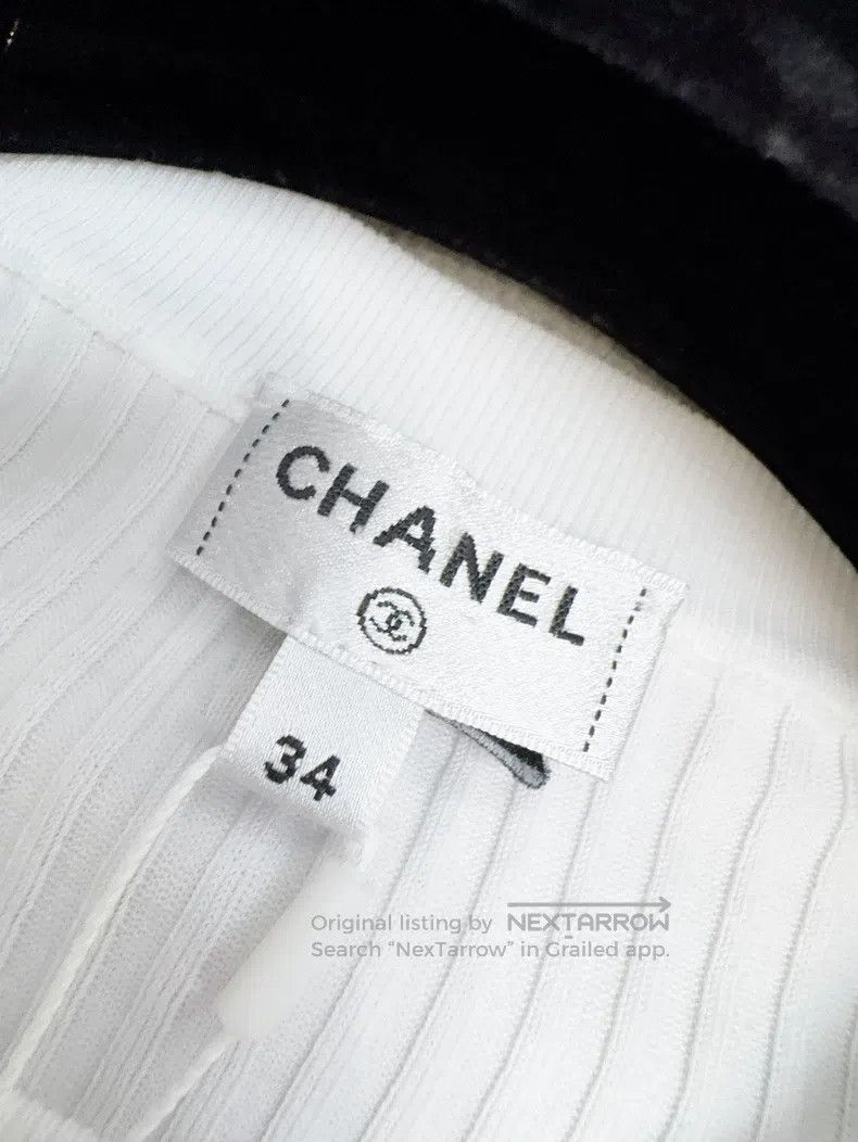 Other Chanel 25C early spring white embossed logo knitted short Size XXS / US 00 / IT 34 - 4 Thumbnail