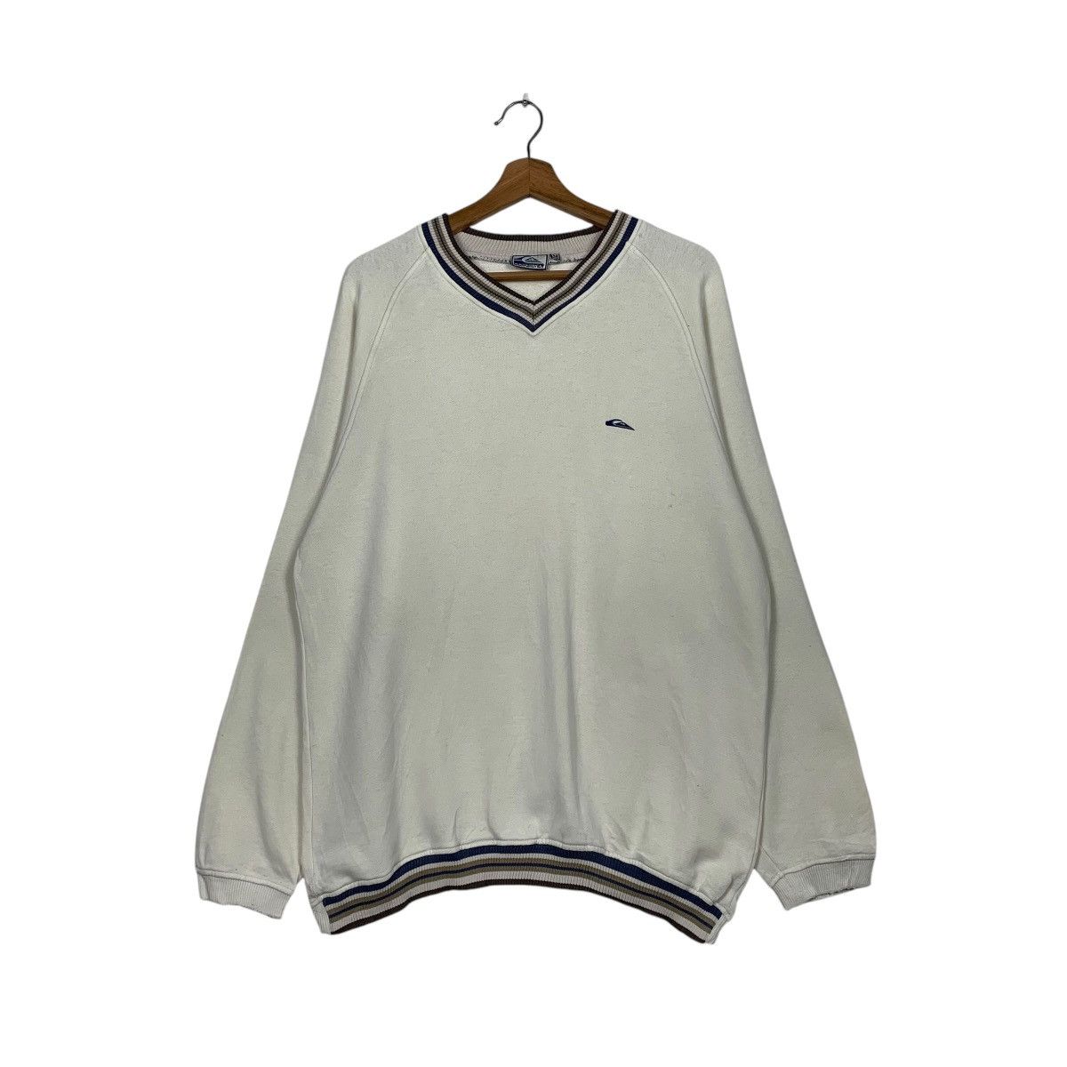 Quiksilver Vintage Quiksilver V-neck Sweatshirt Size US M / EU 48-50 / 2 - 1 Thumbnail