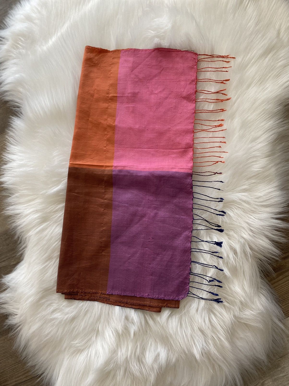 Other TABITHA CAMBODIA HANDCRAFTED SCARF SHAWL 100% CAMBODIAN SILK Size ONE SIZE - 2 Thumbnail