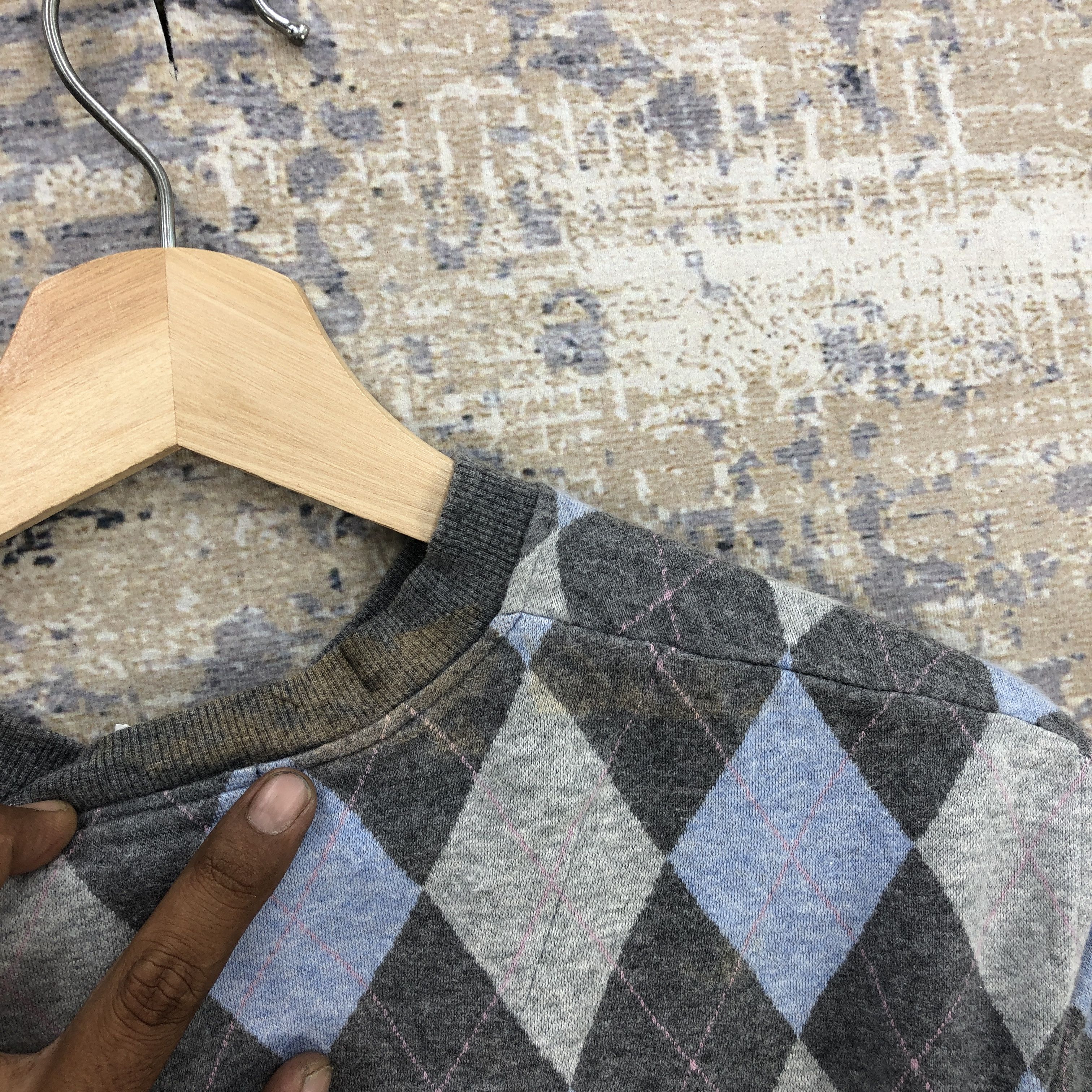 Japanese Brand × Vintage Vintage DAKS London Sweater Argyle Sweatshirt Knitwear Size US L / EU 52-54 / 3 - 8 Thumbnail