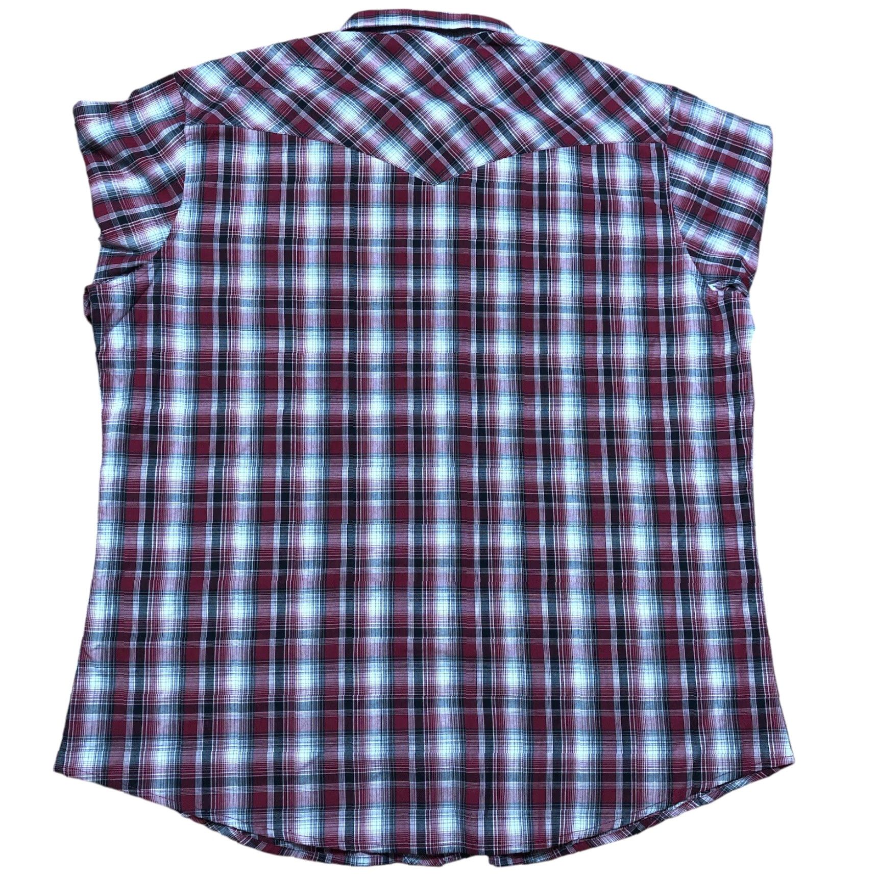 Wrangler Wrangler Pearl Snap Plaid Shirt Mens XL Red Long Sleeve Western Cowboy Size US XL / EU 56 / 4 - 3 Thumbnail