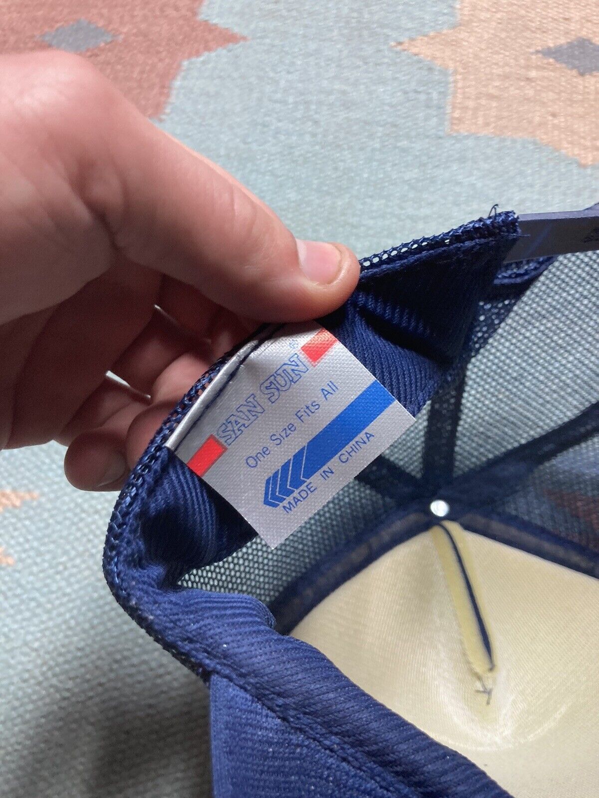 Vintage VTG trucker hat mesh evans equipment logo blue SnapBack Size ONE SIZE - 6 Thumbnail