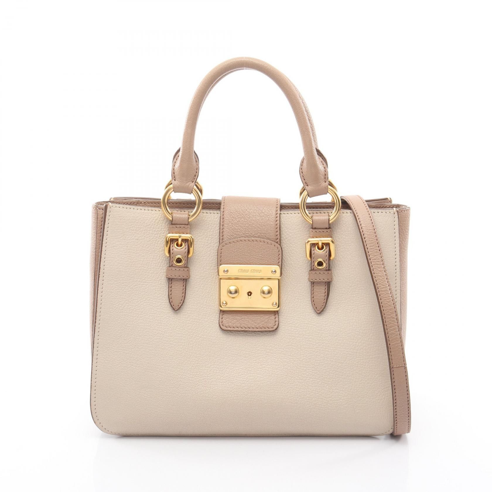 Miu Miu Miu Miu Miu Miu MADRAS Leather Tote Bag Leather Tote Bag DUTY FREE for USA Size ONE SIZE - 1 Thumbnail