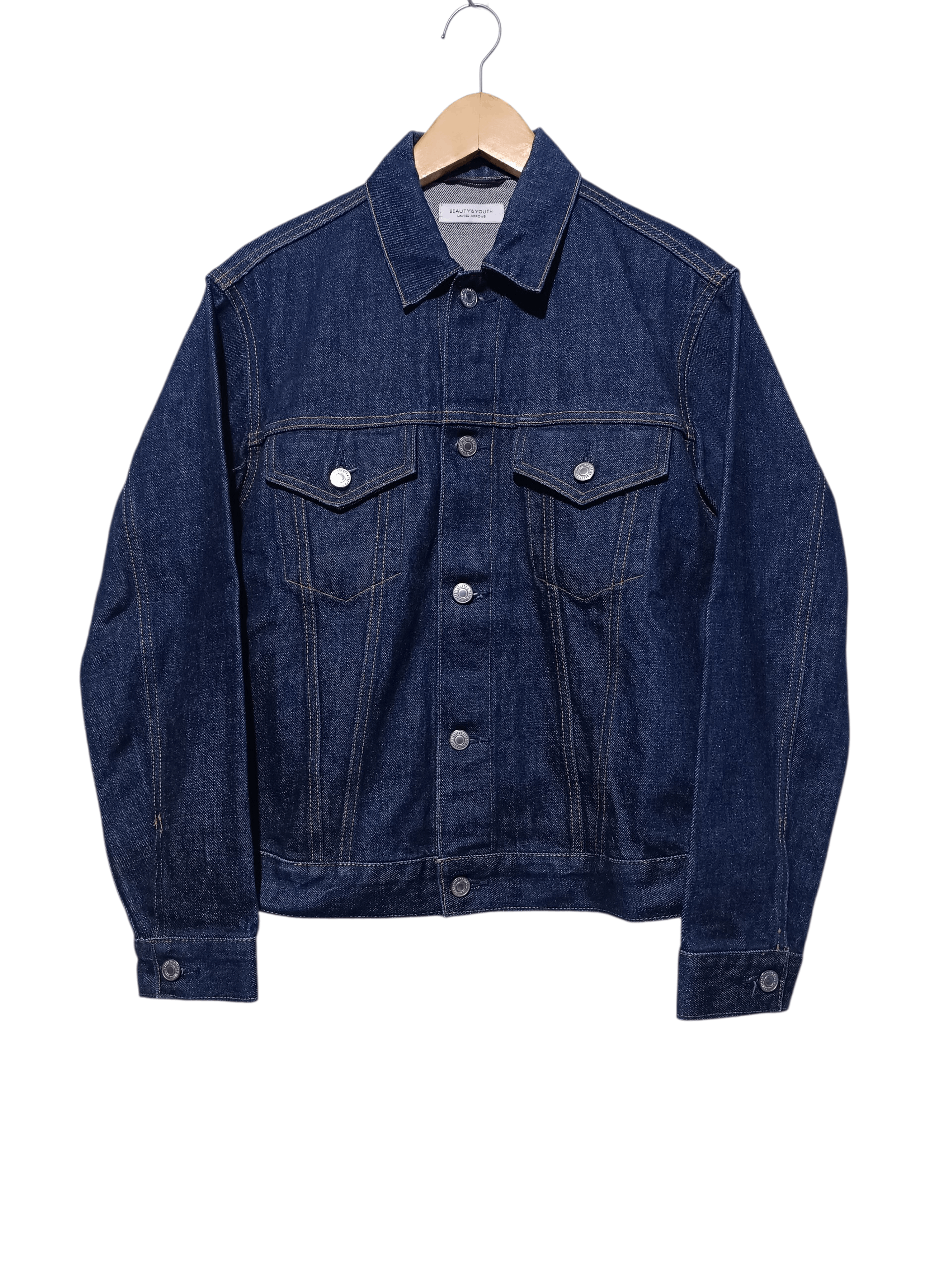 United Arrows Beauty & Youth United Arrow Selvedge Denim Trucker Jacket Size US S / EU 44-46 / 1 - 1 Thumbnail