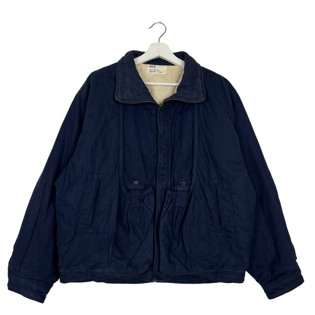 Issey Miyake RARE VINTAGE 80s GA-Z STYLE BLUE WAY CRONICAL BOMBER JACKET Size US L / EU 52-54 / 3 - 2 Thumbnail