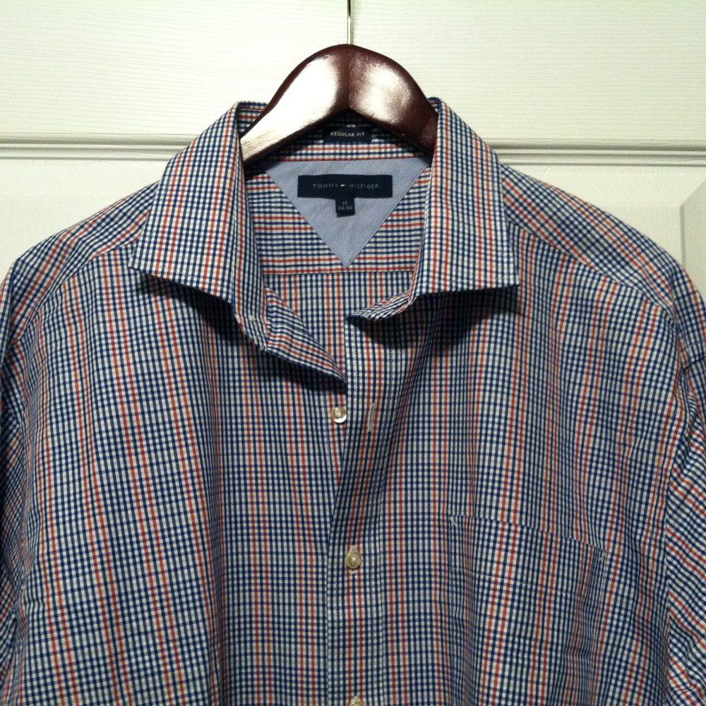 Tommy Hilfiger TOMMY HILFIGER MENS NEW BLUE 100%COTTON DRESS SHIRT 17/32-33 Size US XL / EU 56 / 4 - 2 Thumbnail