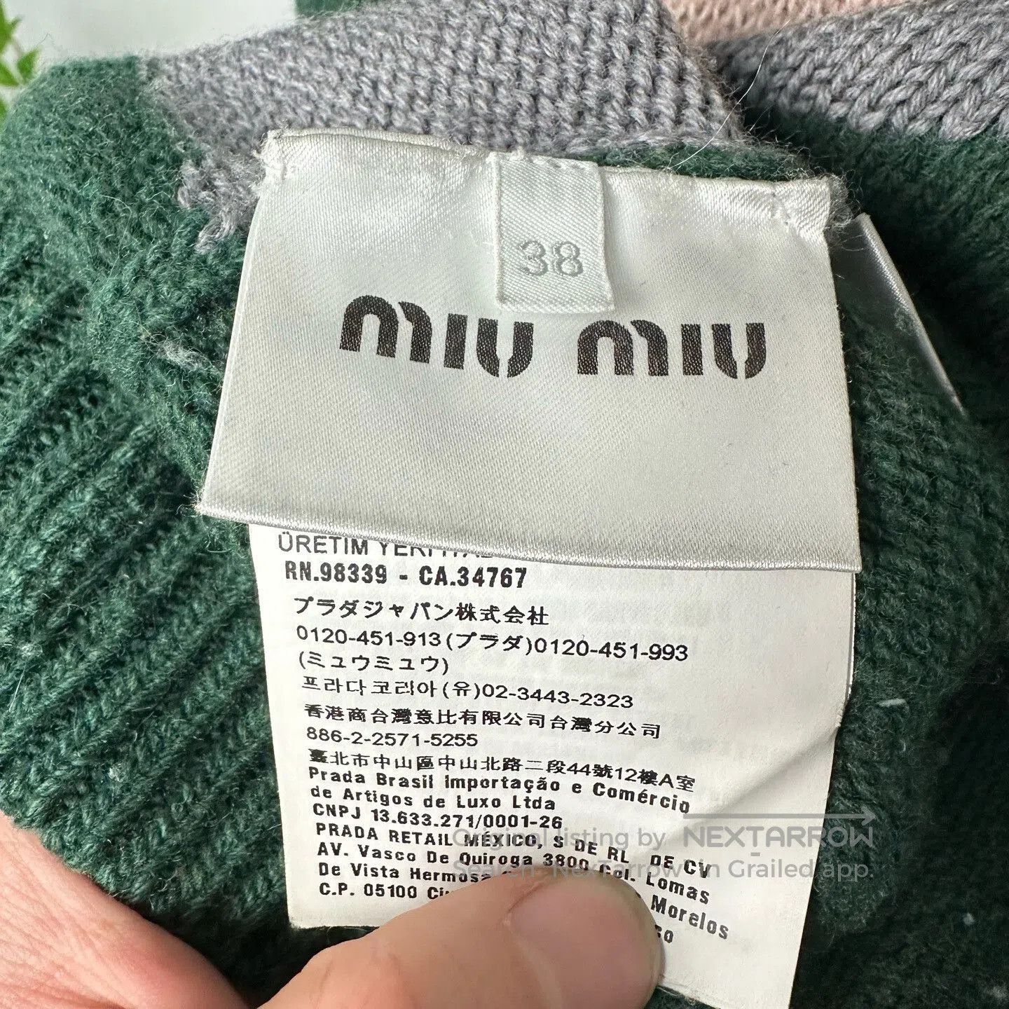 Miu Miu Miu Miu Classic Cartoon Wool Sweater. Size XS / US 0-2 / IT 36-38 - 4 Thumbnail