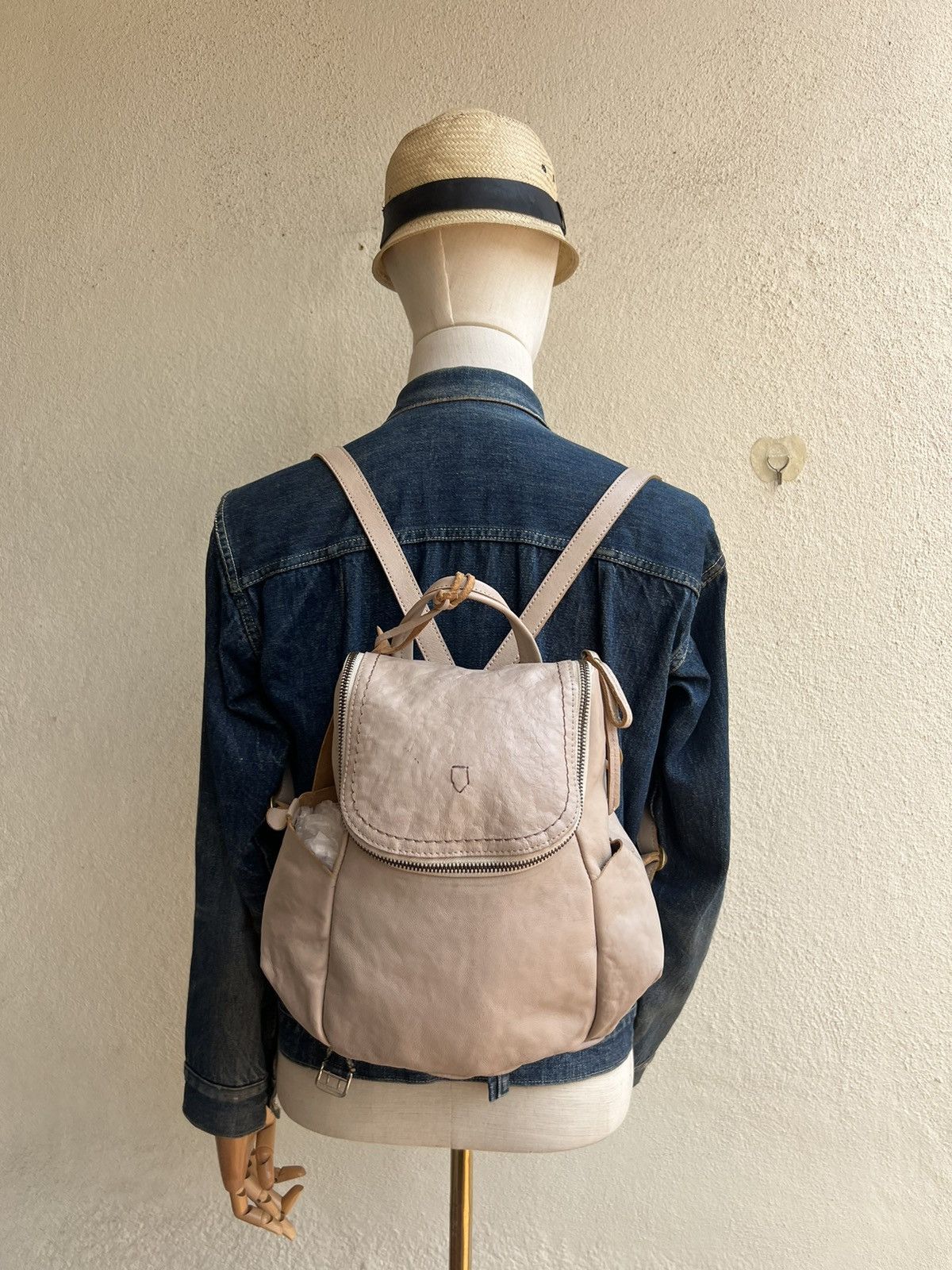 Leather Vintage Marmelo Japan Patina Leather Backpack Bag Size ONE SIZE - 3 Thumbnail